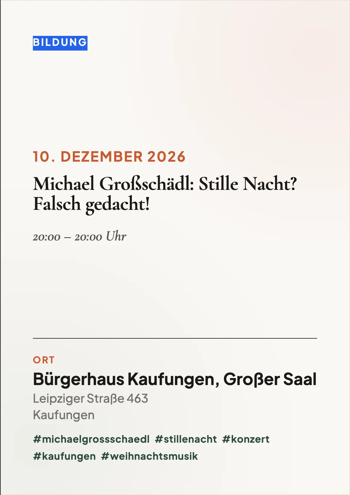 Veranstaltungsflyer