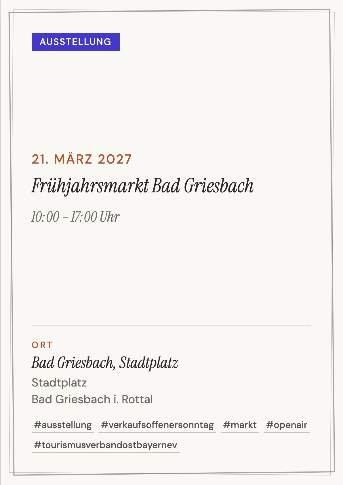 Veranstaltungsflyer