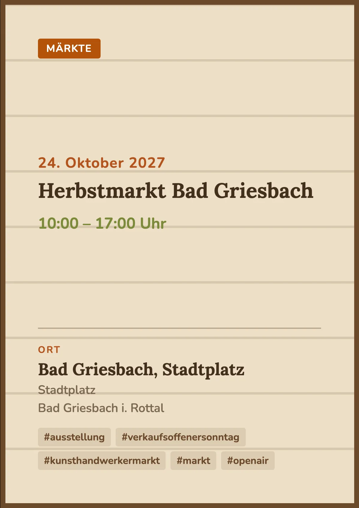 Veranstaltungsflyer