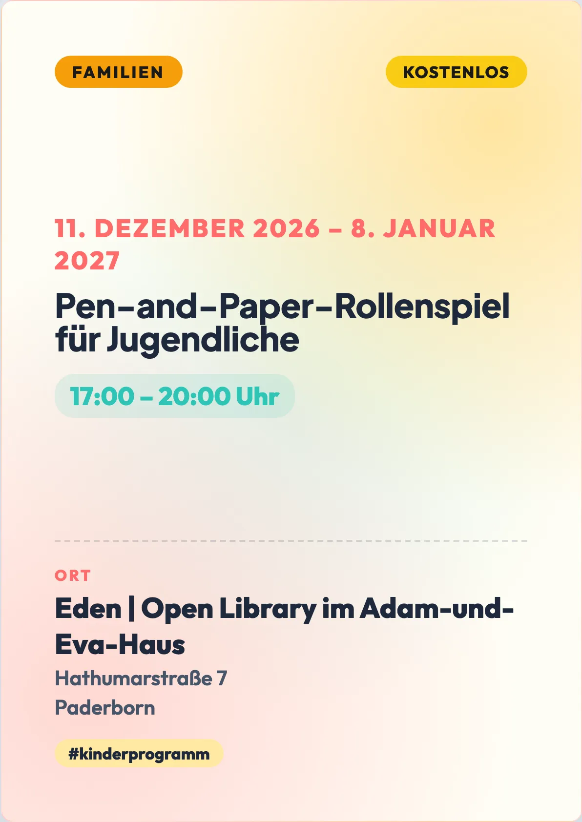 Veranstaltungsflyer