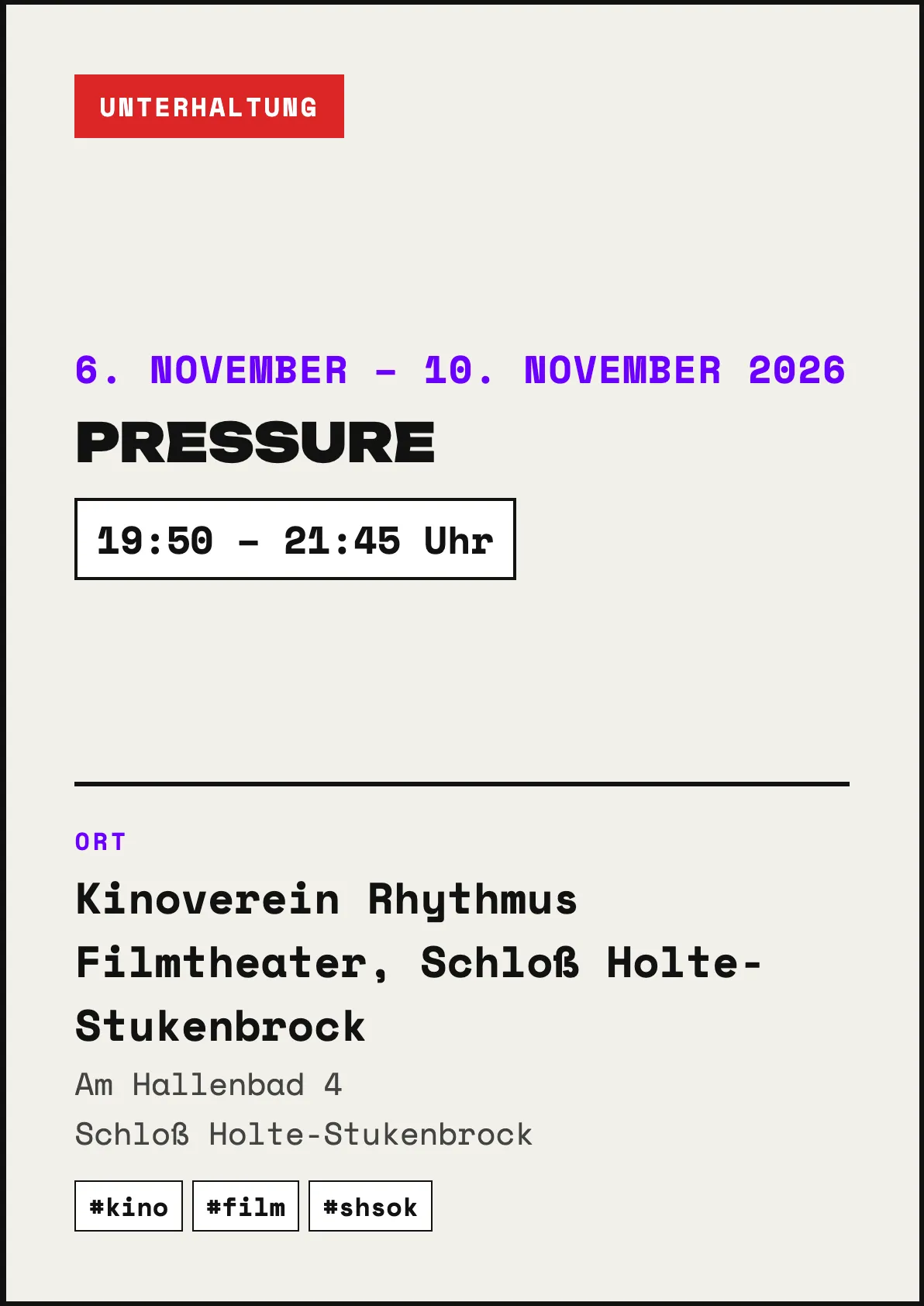 Veranstaltungsflyer