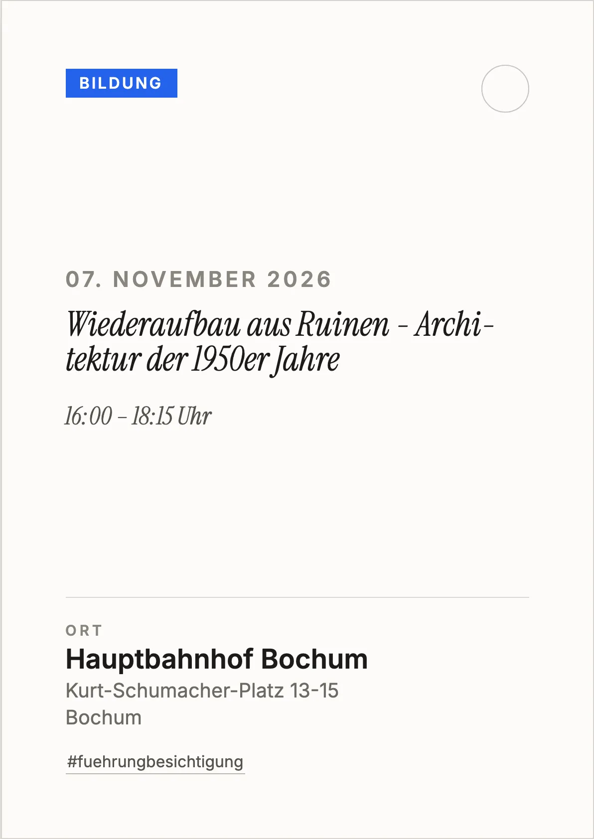 Veranstaltungsflyer