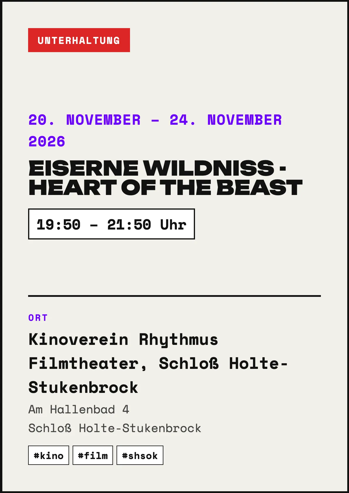 Veranstaltungsflyer