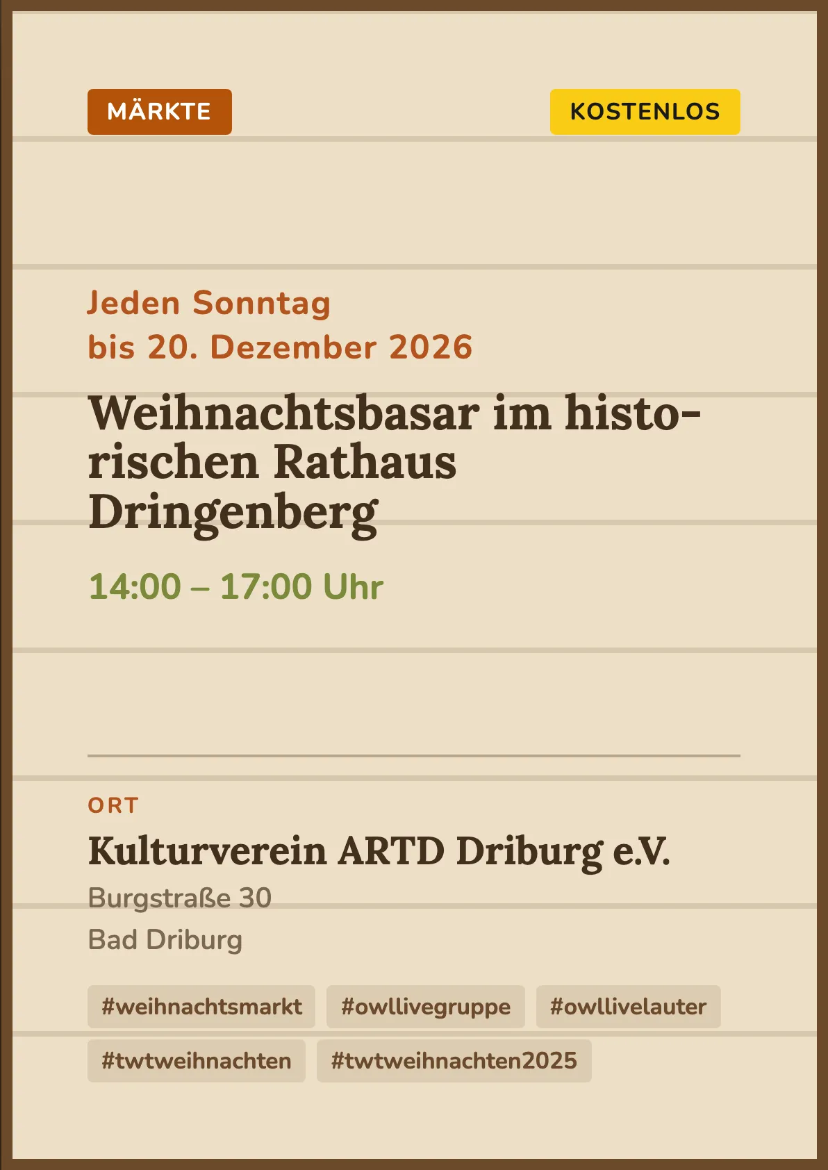Veranstaltungsflyer