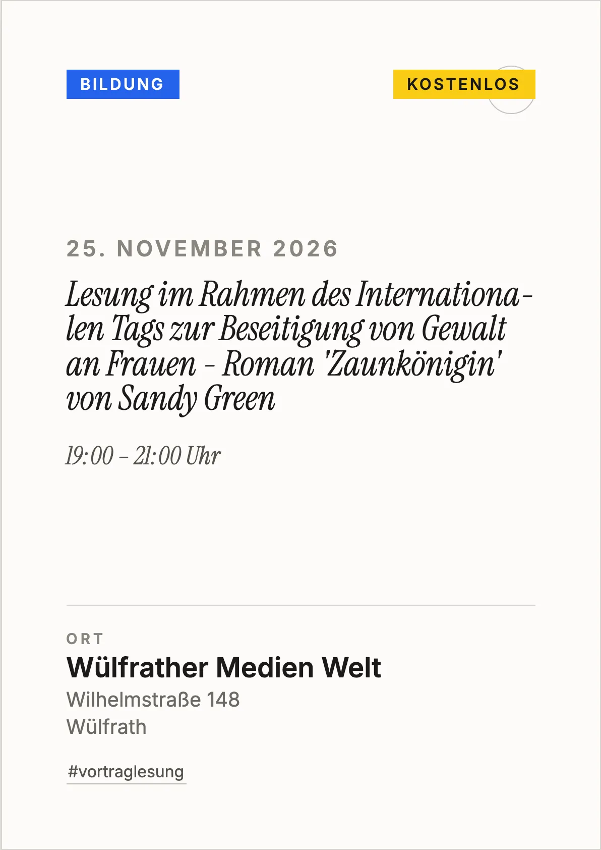 Veranstaltungsflyer