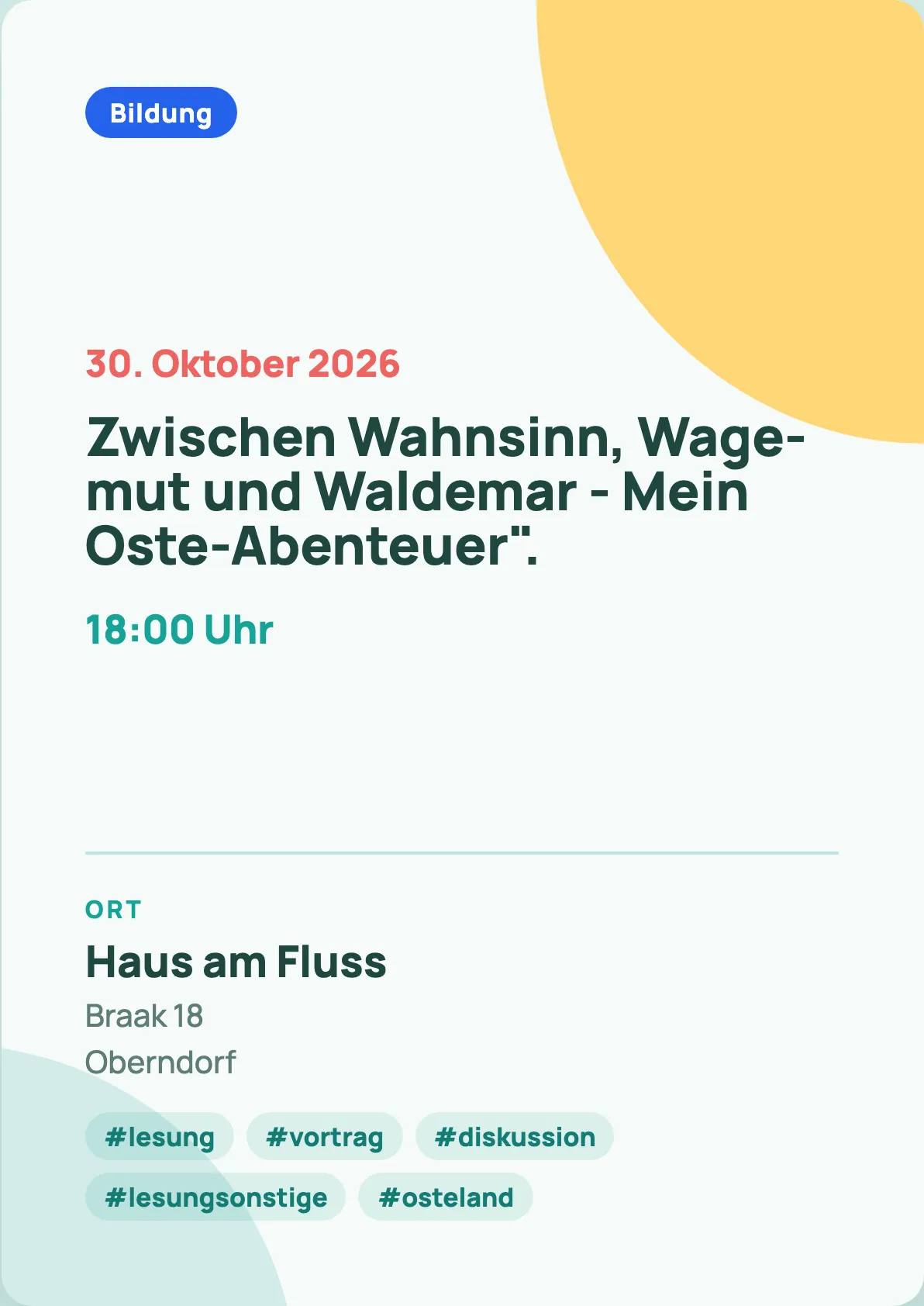 Veranstaltungsflyer
