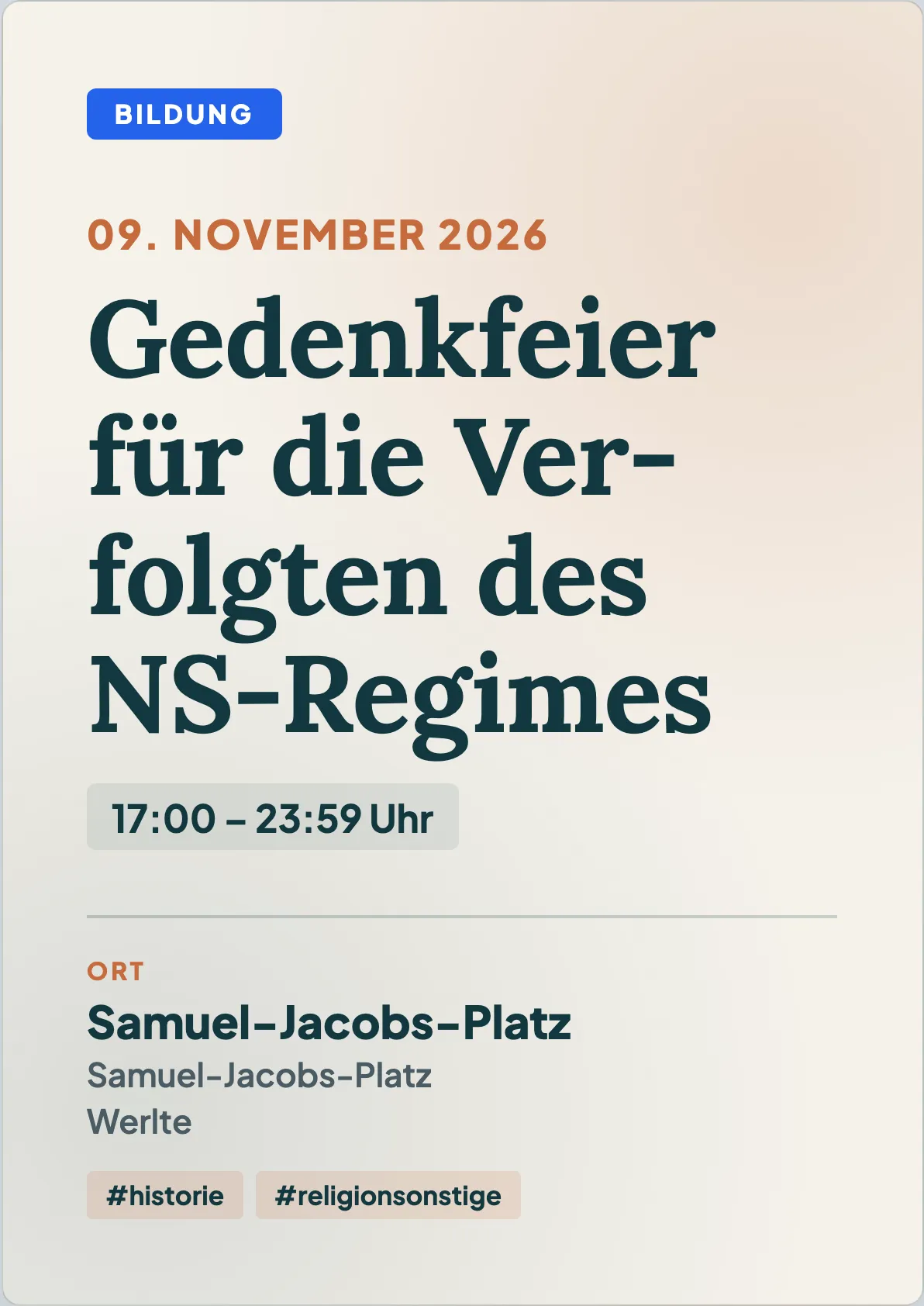 Veranstaltungsflyer