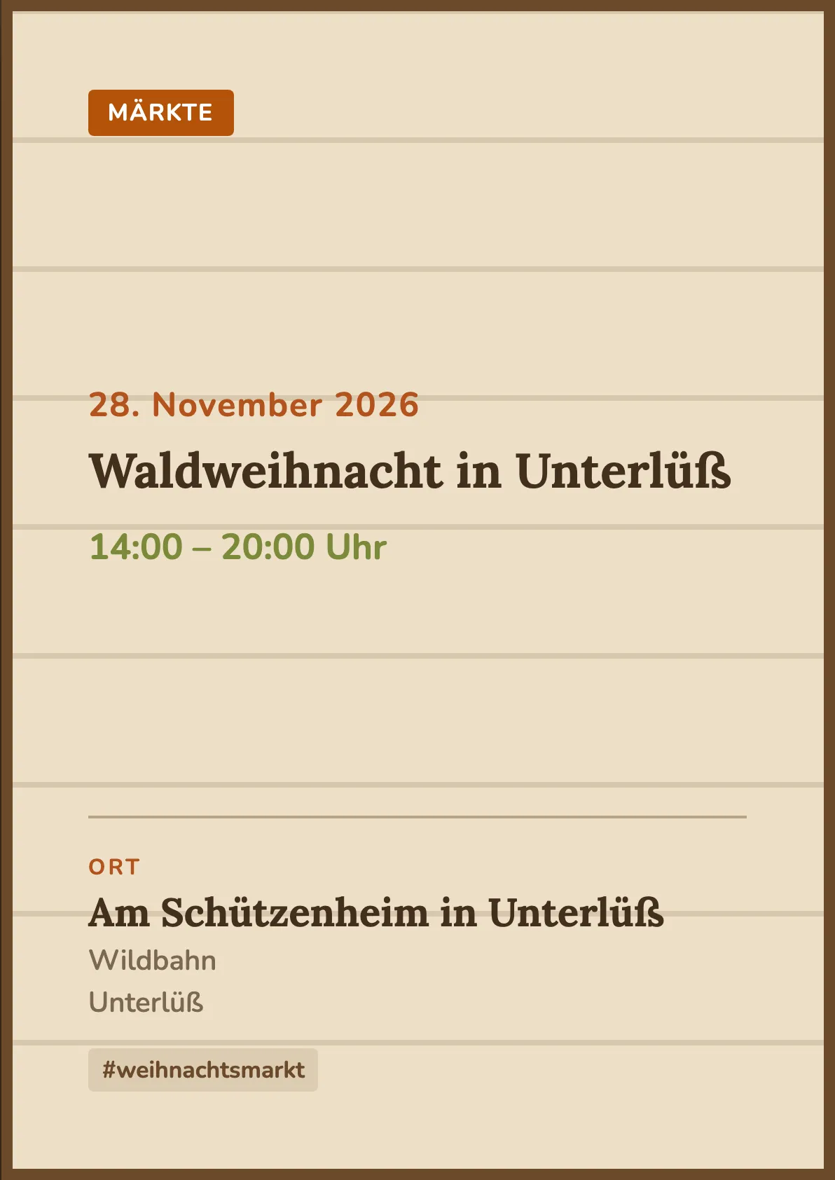 Veranstaltungsflyer