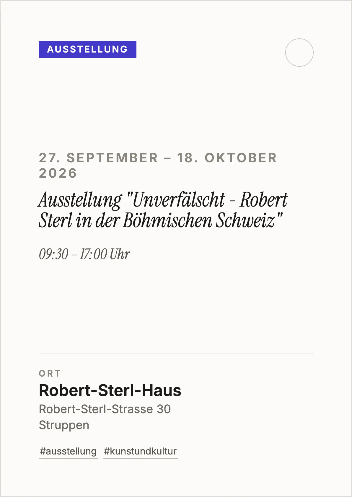 Veranstaltungsflyer