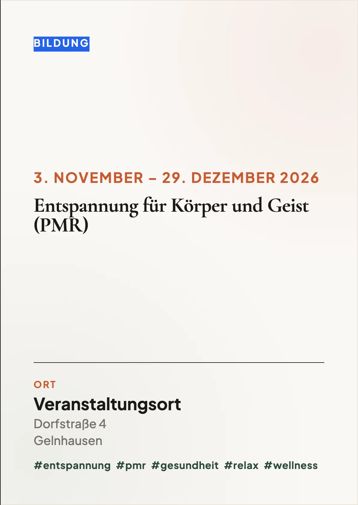 Veranstaltungsflyer