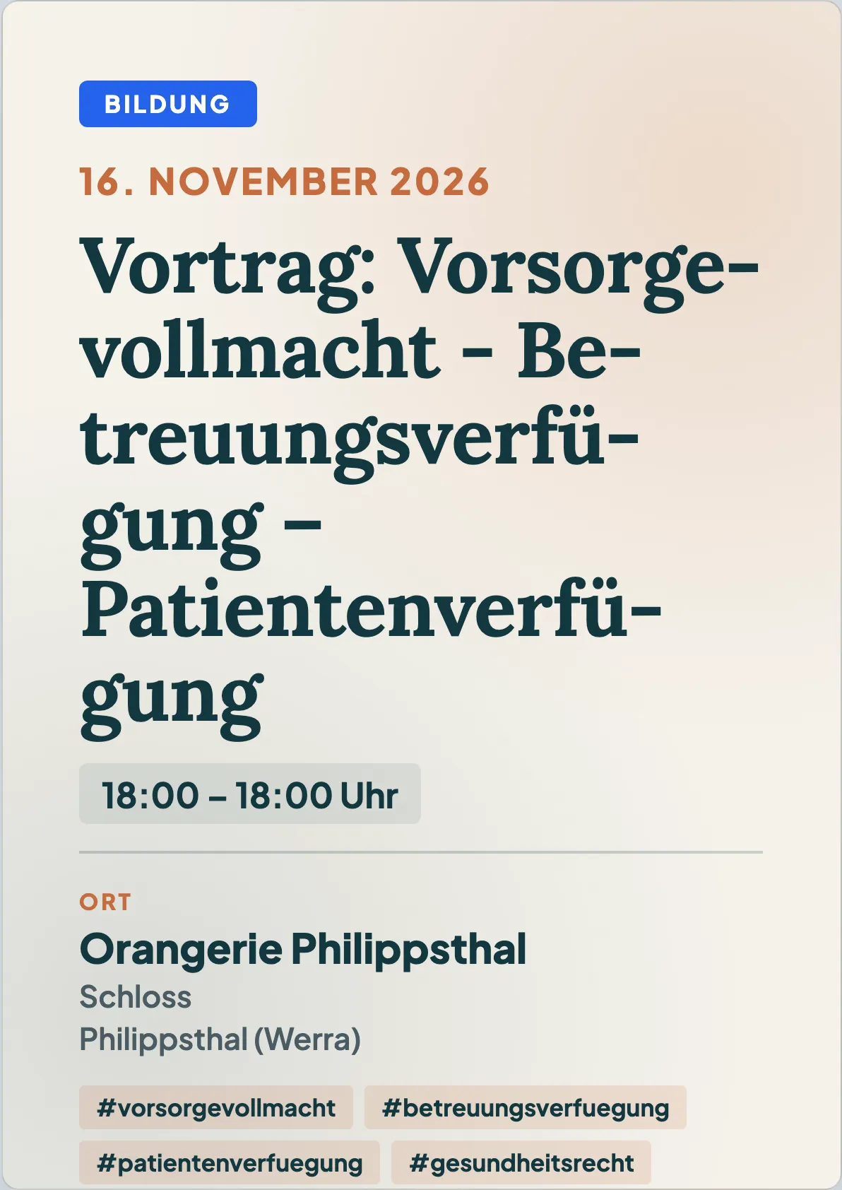 Veranstaltungsflyer