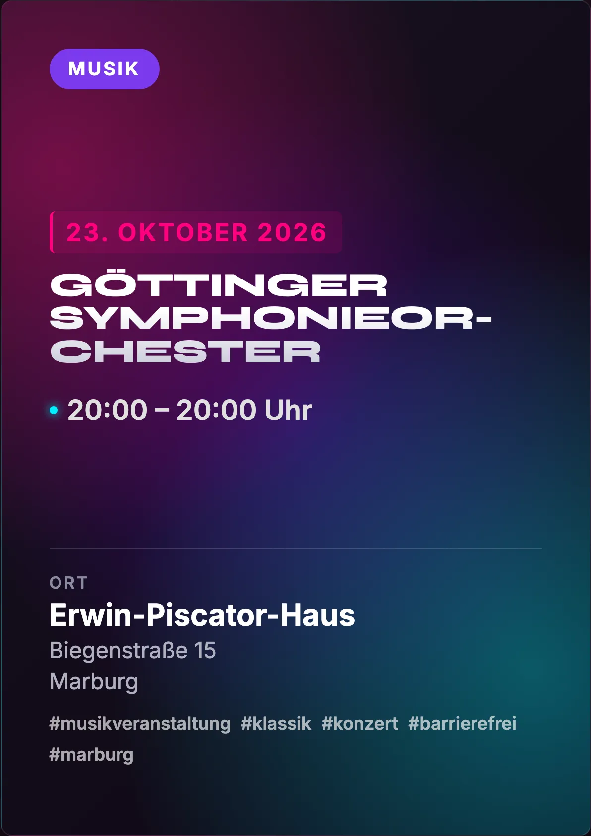 Veranstaltungsflyer