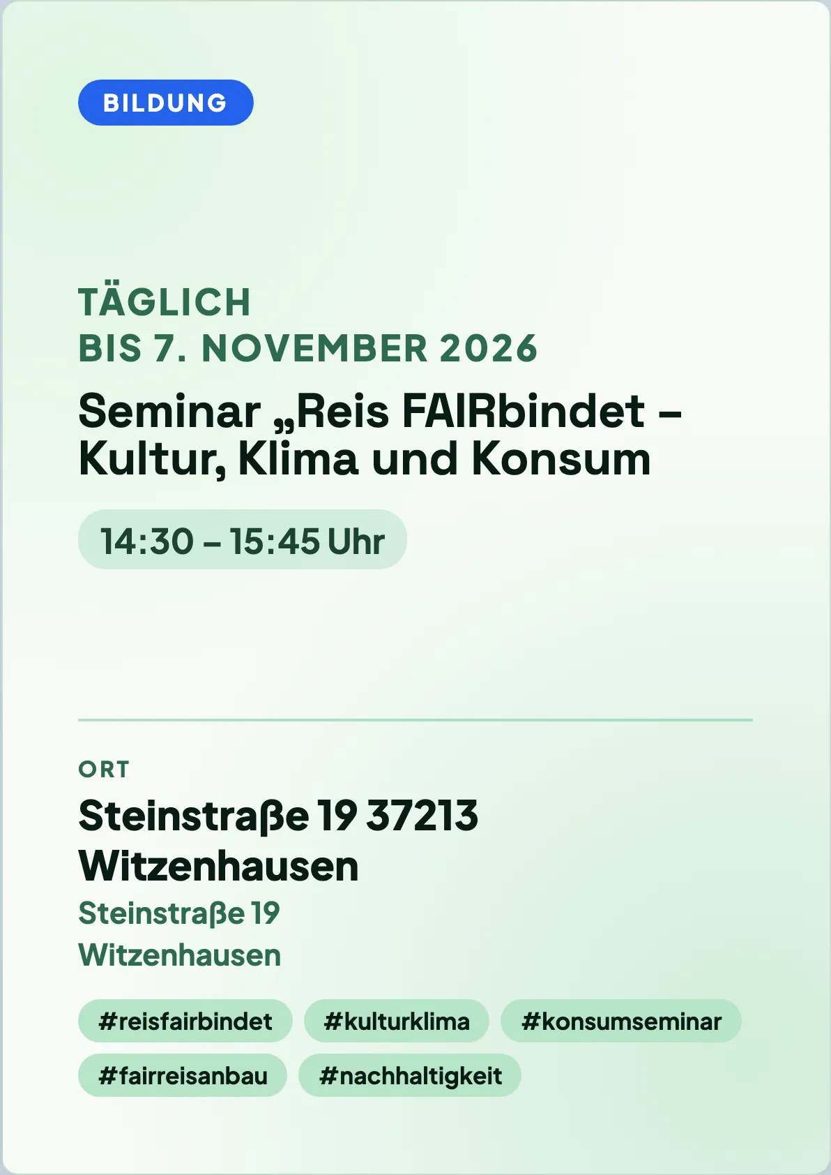 Veranstaltungsflyer