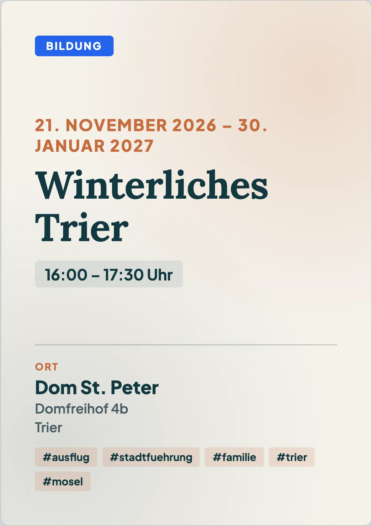 Veranstaltungsflyer