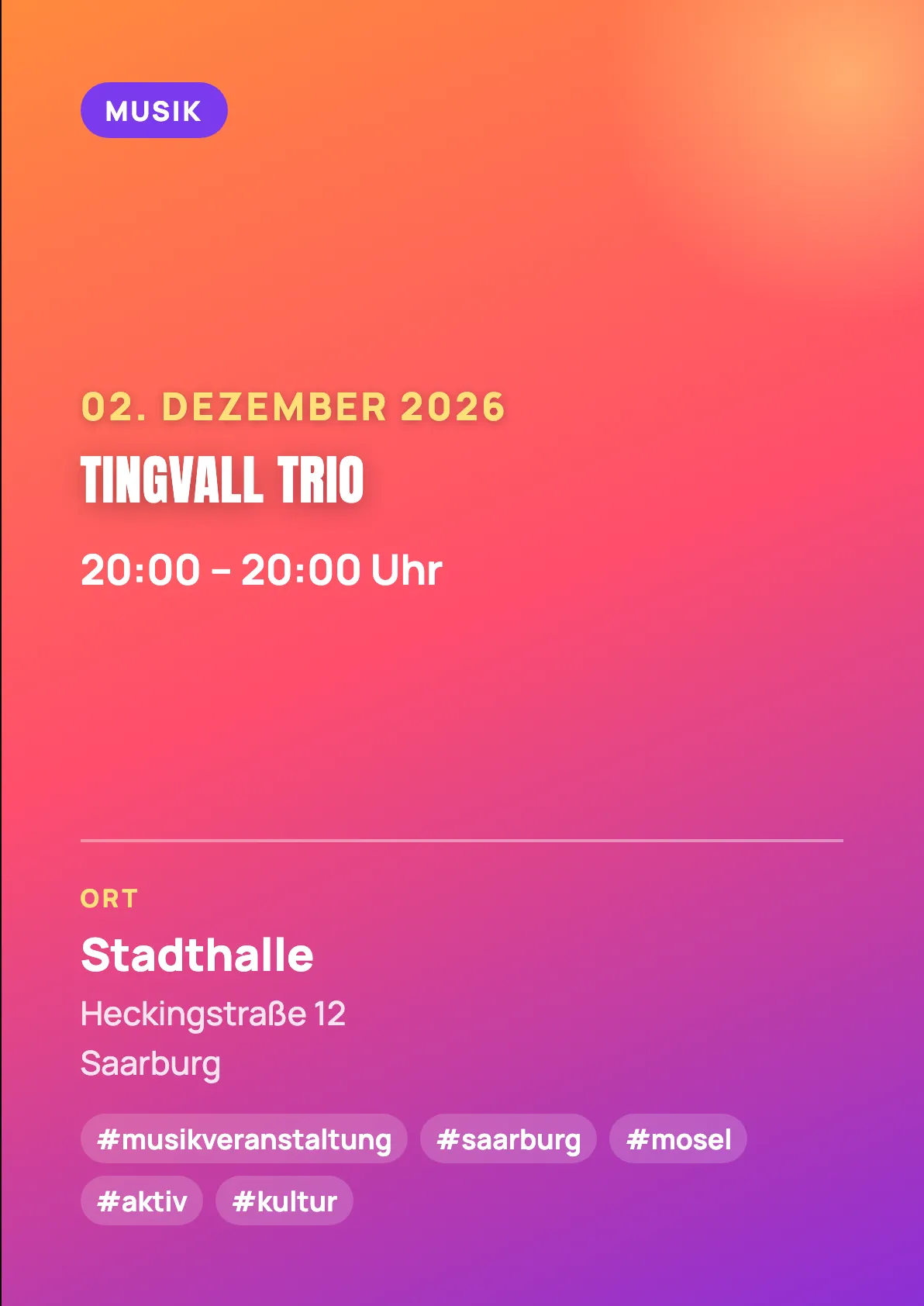 Veranstaltungsflyer