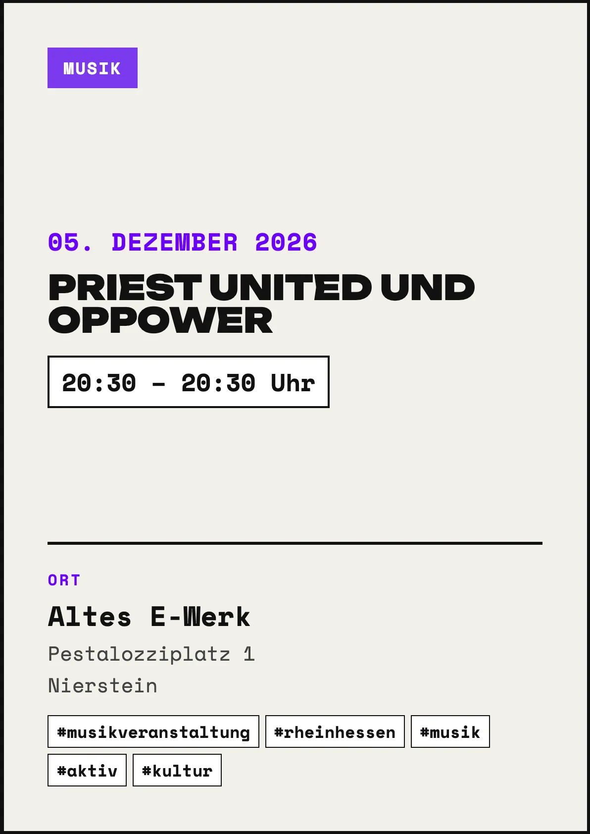 Veranstaltungsflyer
