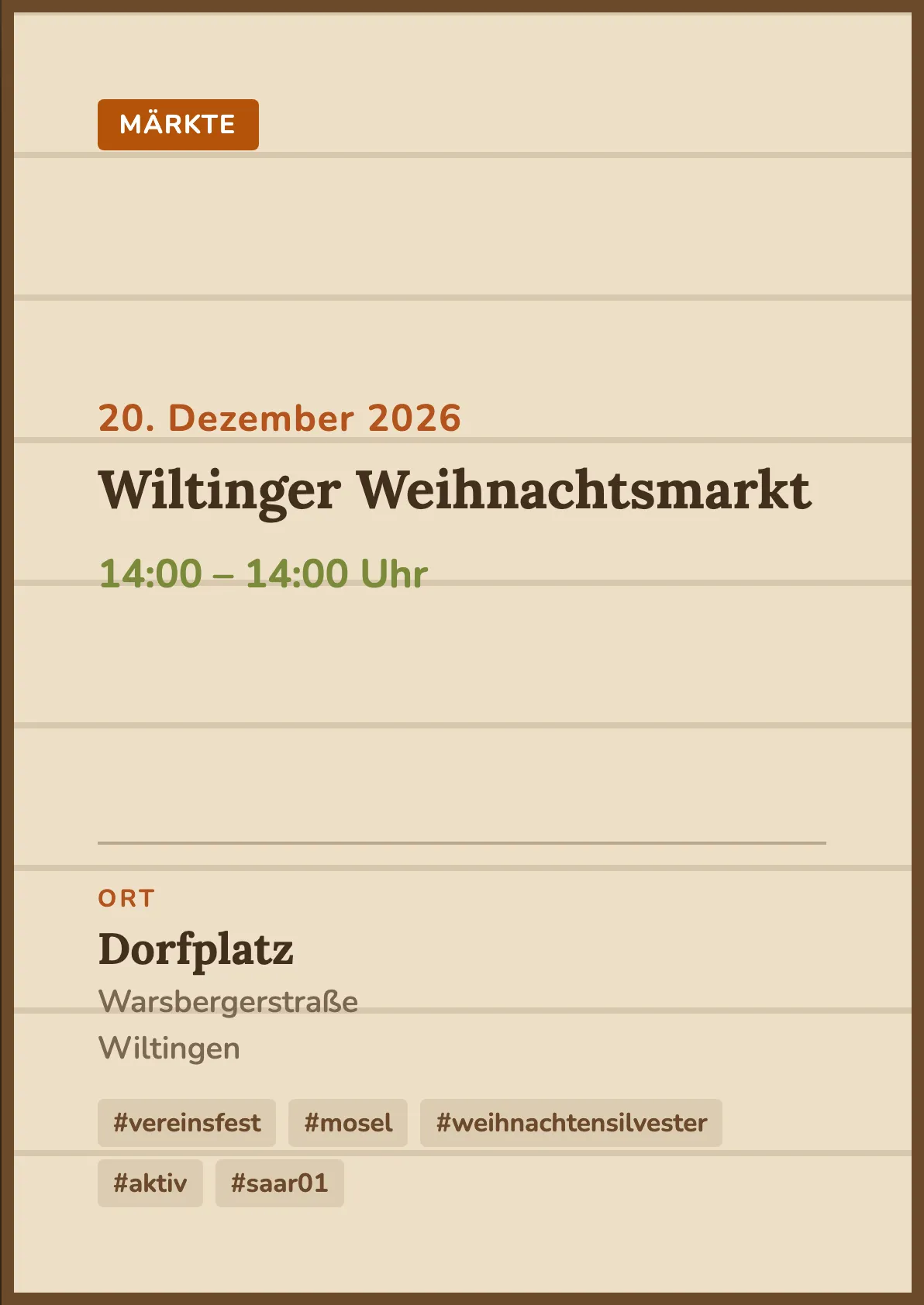 Veranstaltungsflyer