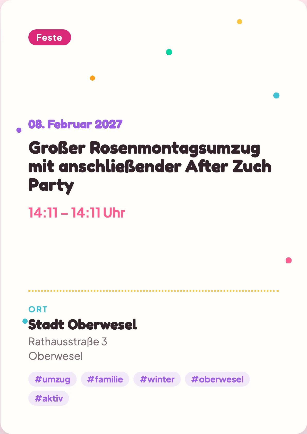 Veranstaltungsflyer