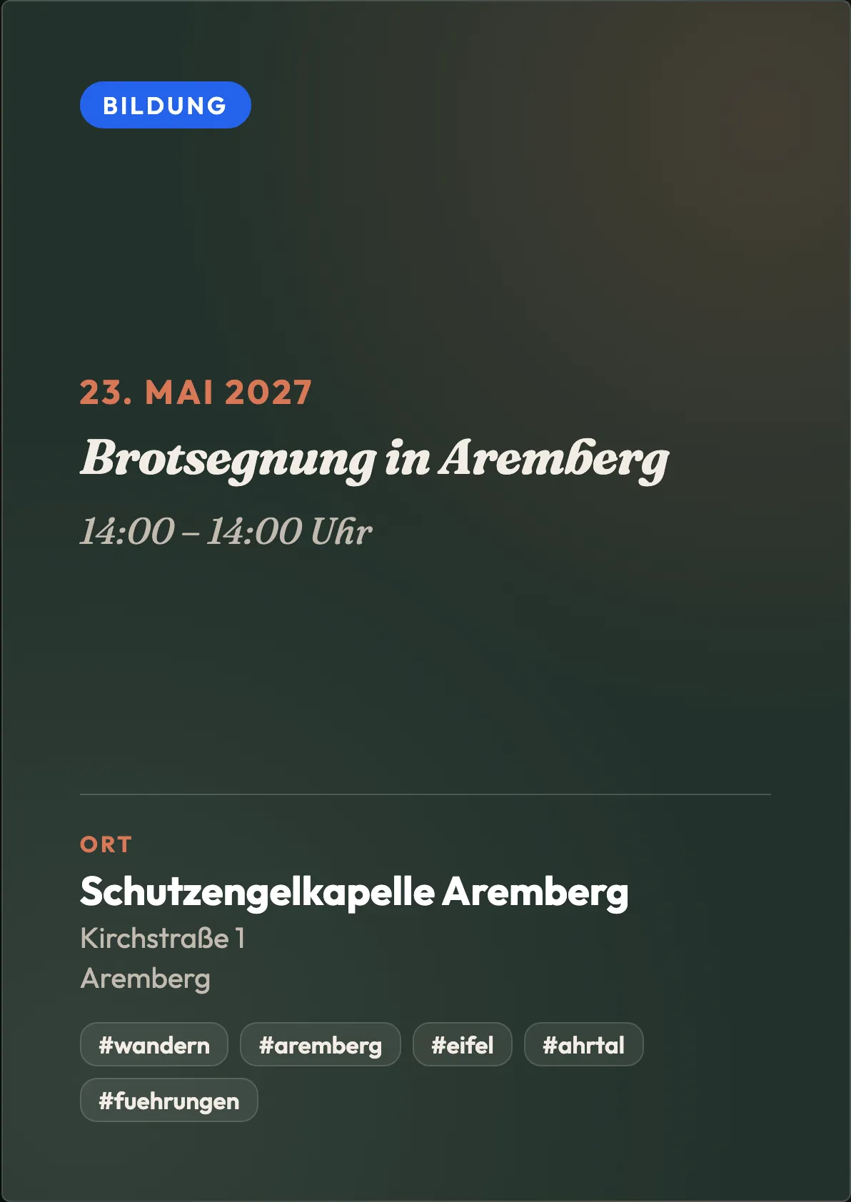 Veranstaltungsflyer