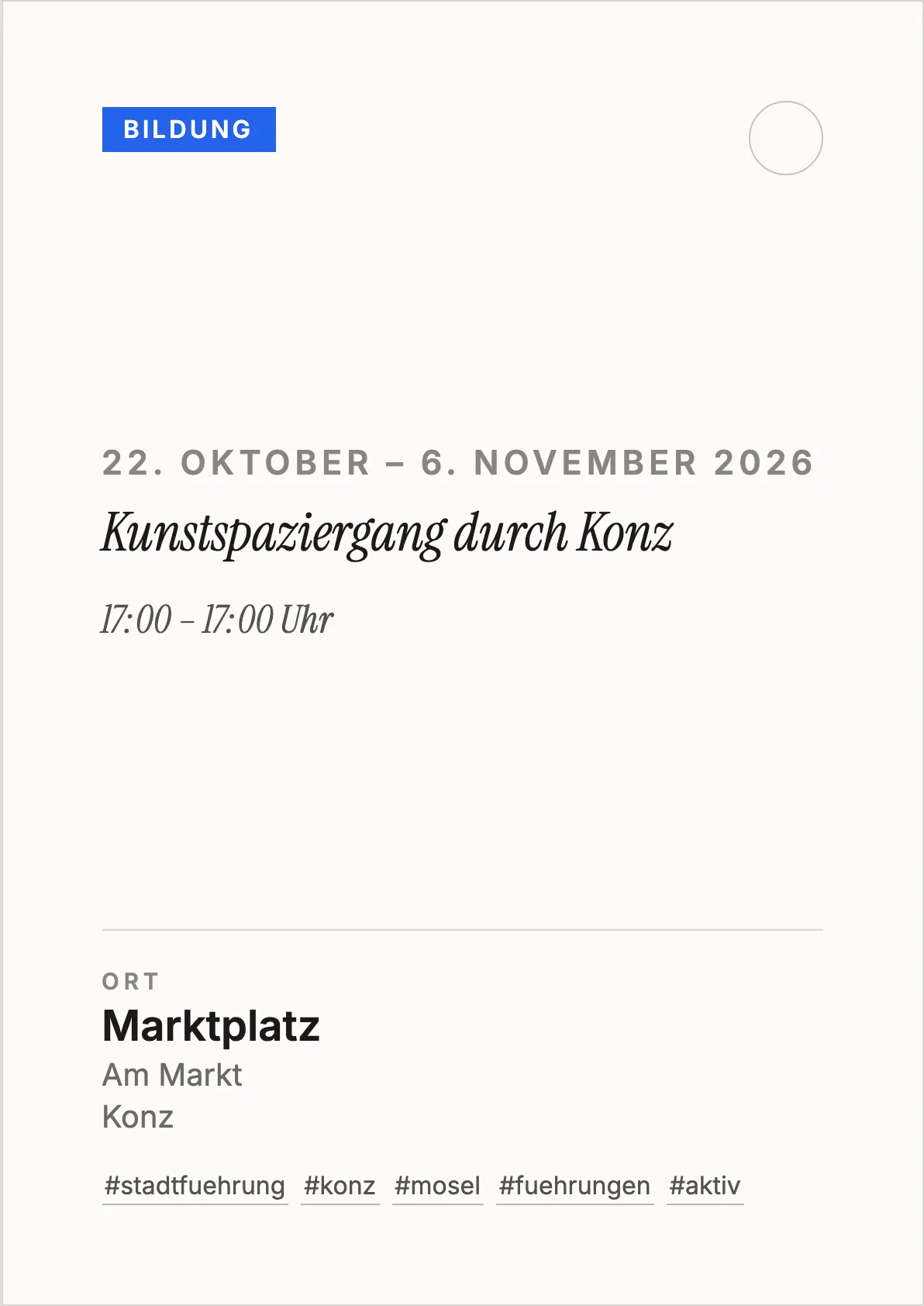 Veranstaltungsflyer