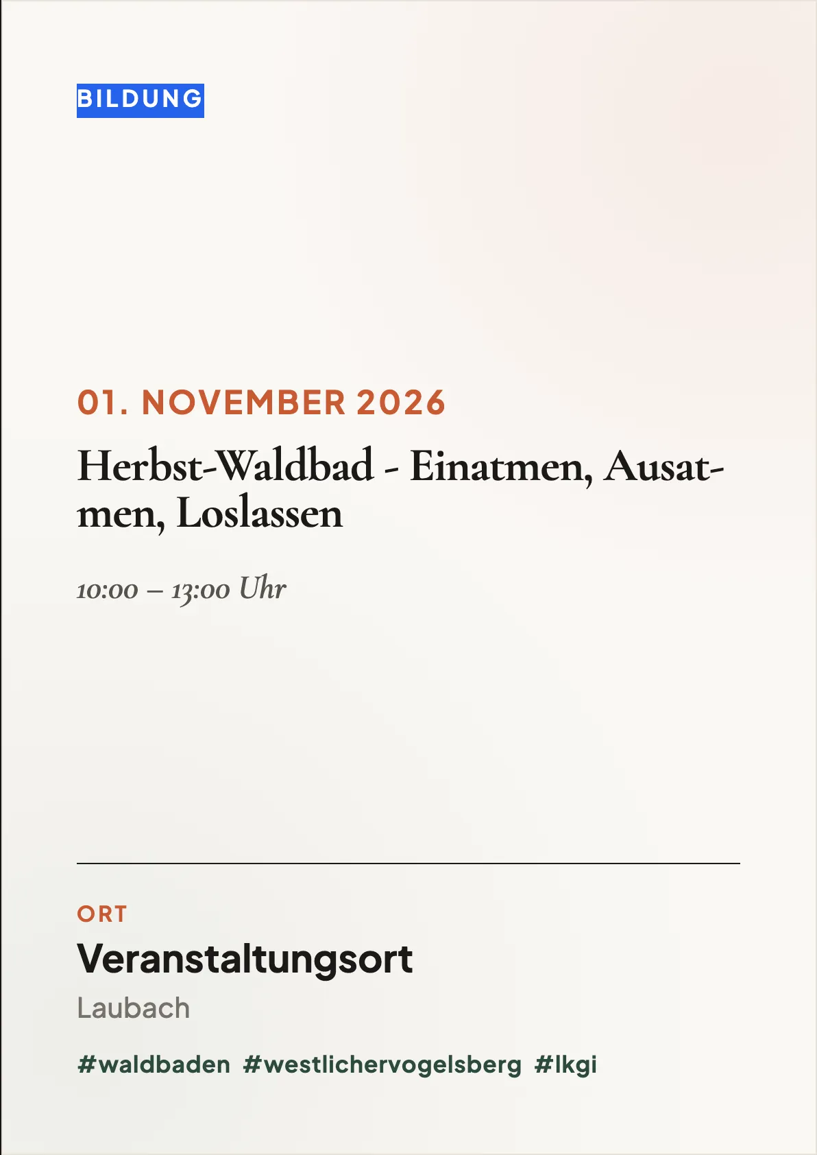 Veranstaltungsflyer