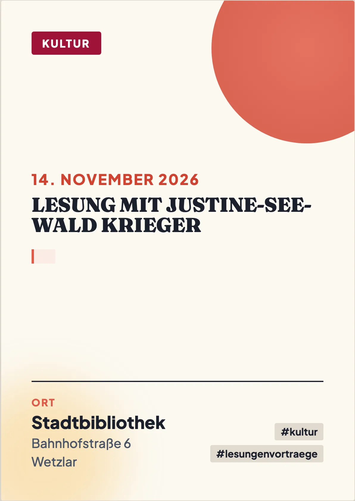 Veranstaltungsflyer