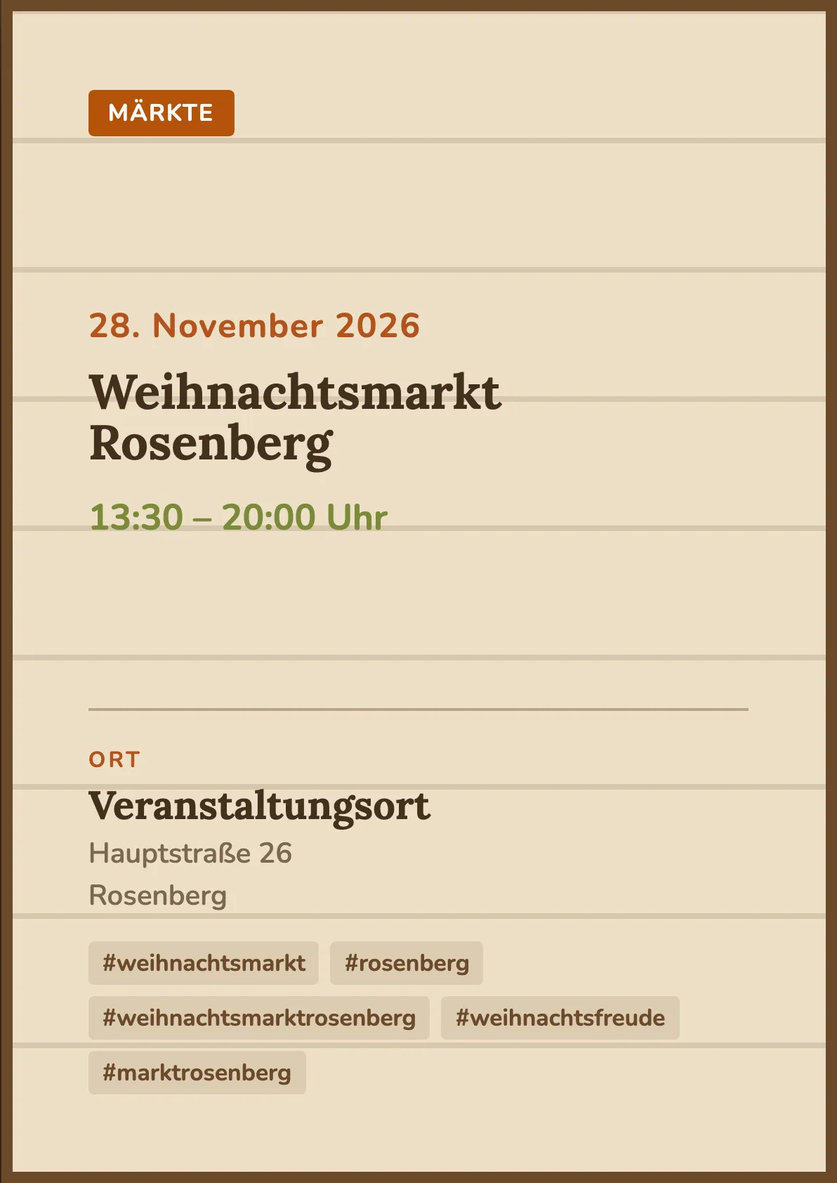 Veranstaltungsflyer