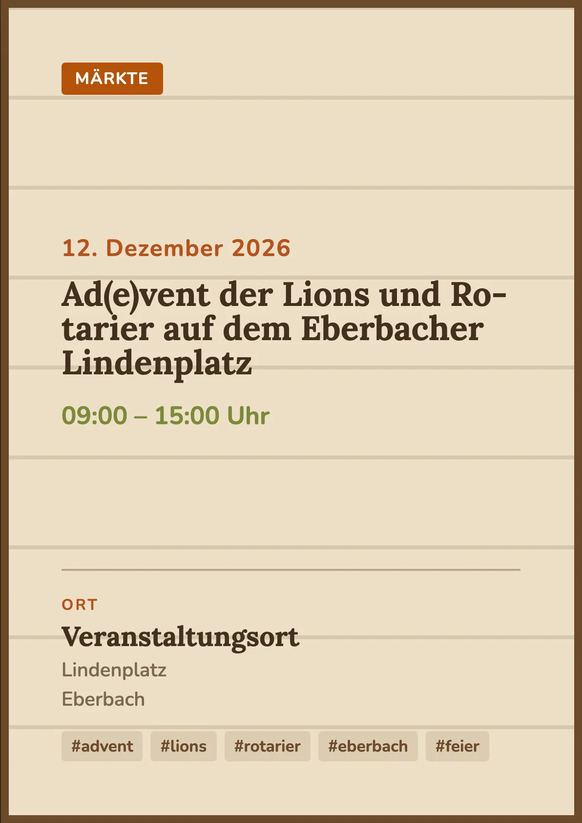 Veranstaltungsflyer