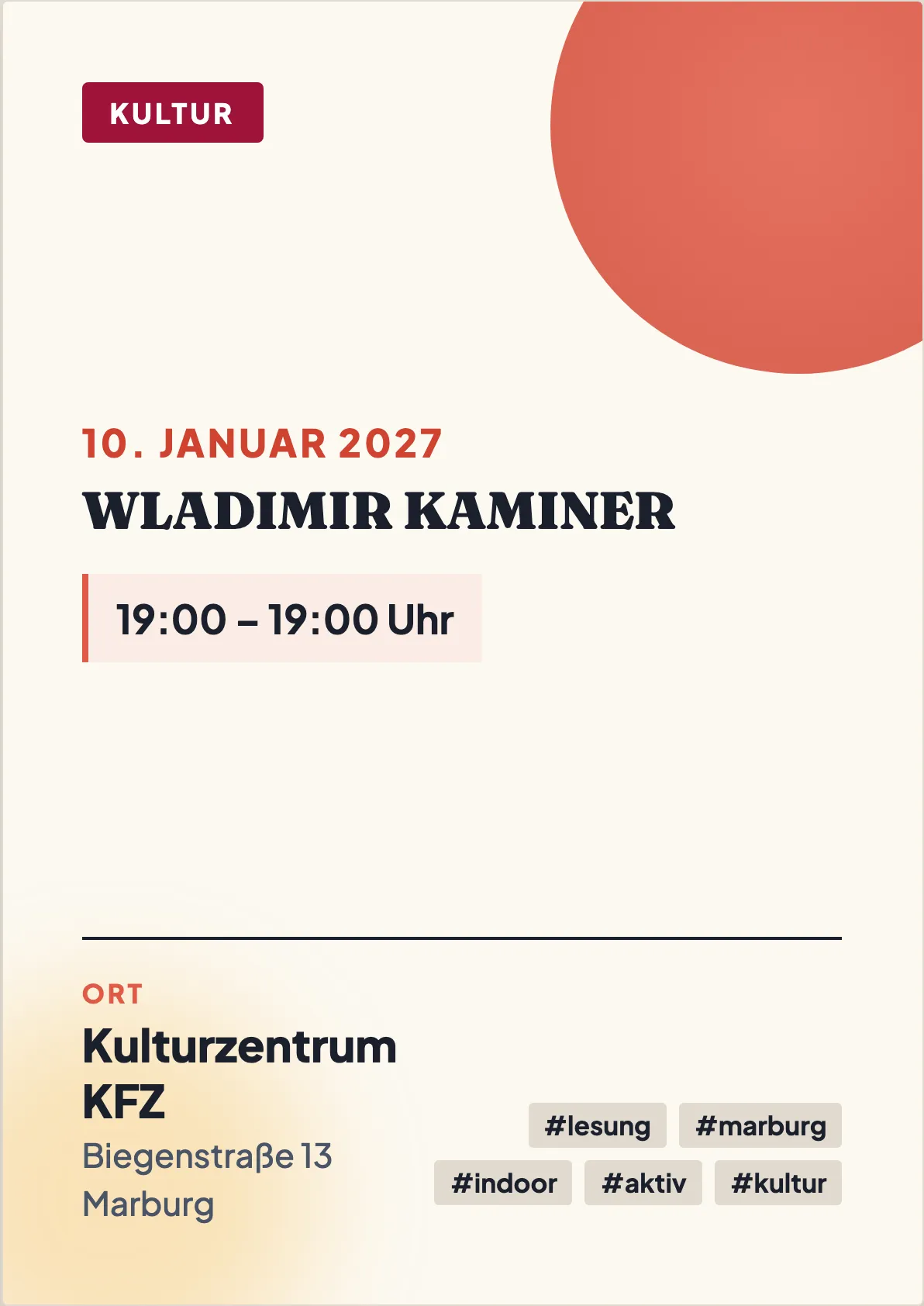 Veranstaltungsflyer