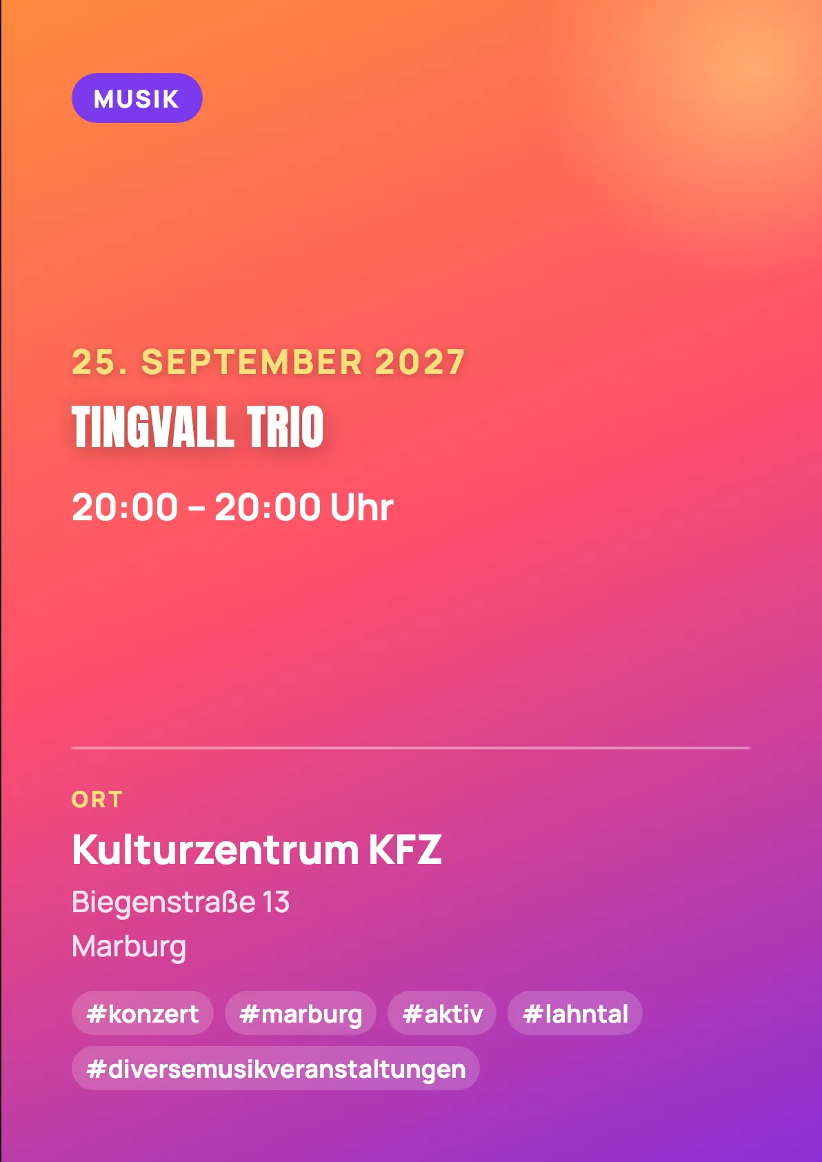 Veranstaltungsflyer