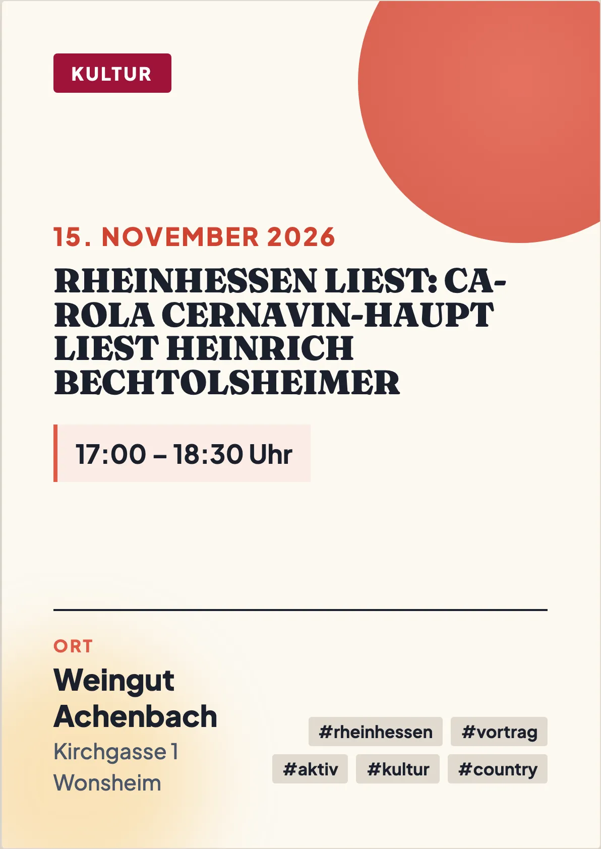 Veranstaltungsflyer