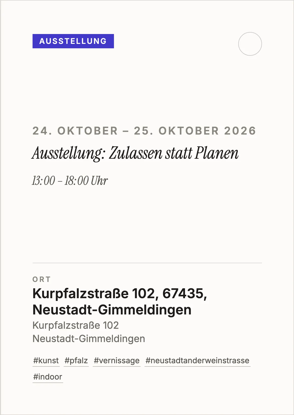 Veranstaltungsflyer