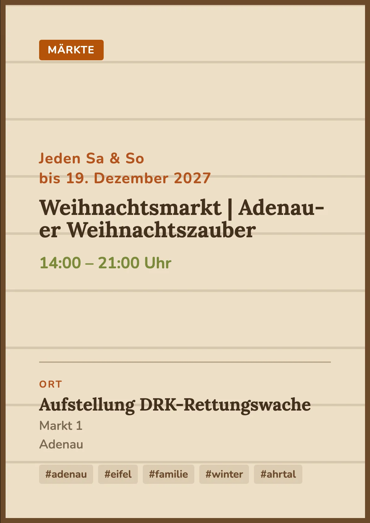 Veranstaltungsflyer