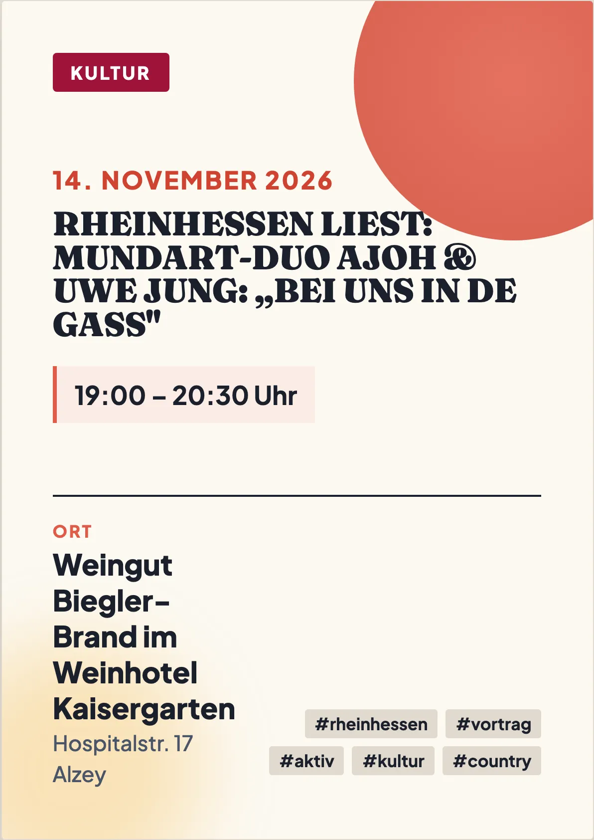 Veranstaltungsflyer