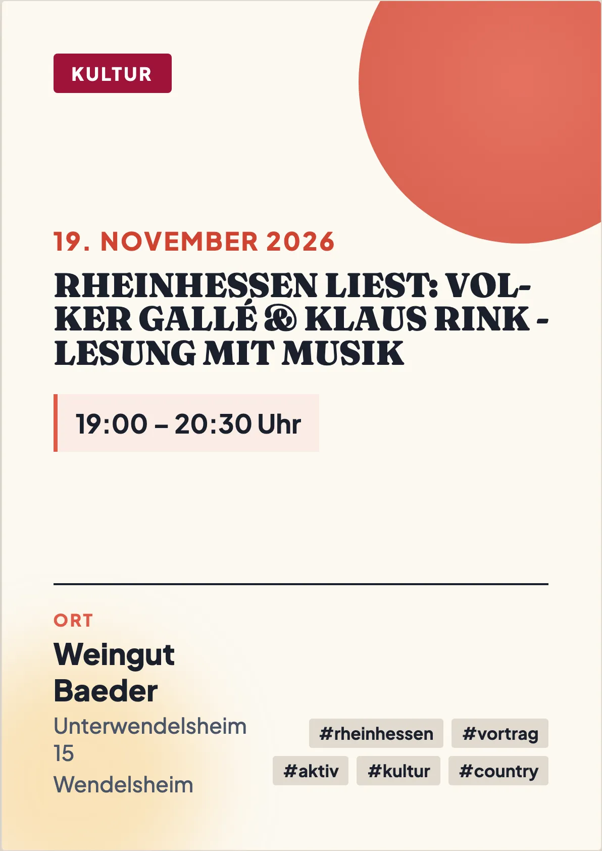 Veranstaltungsflyer
