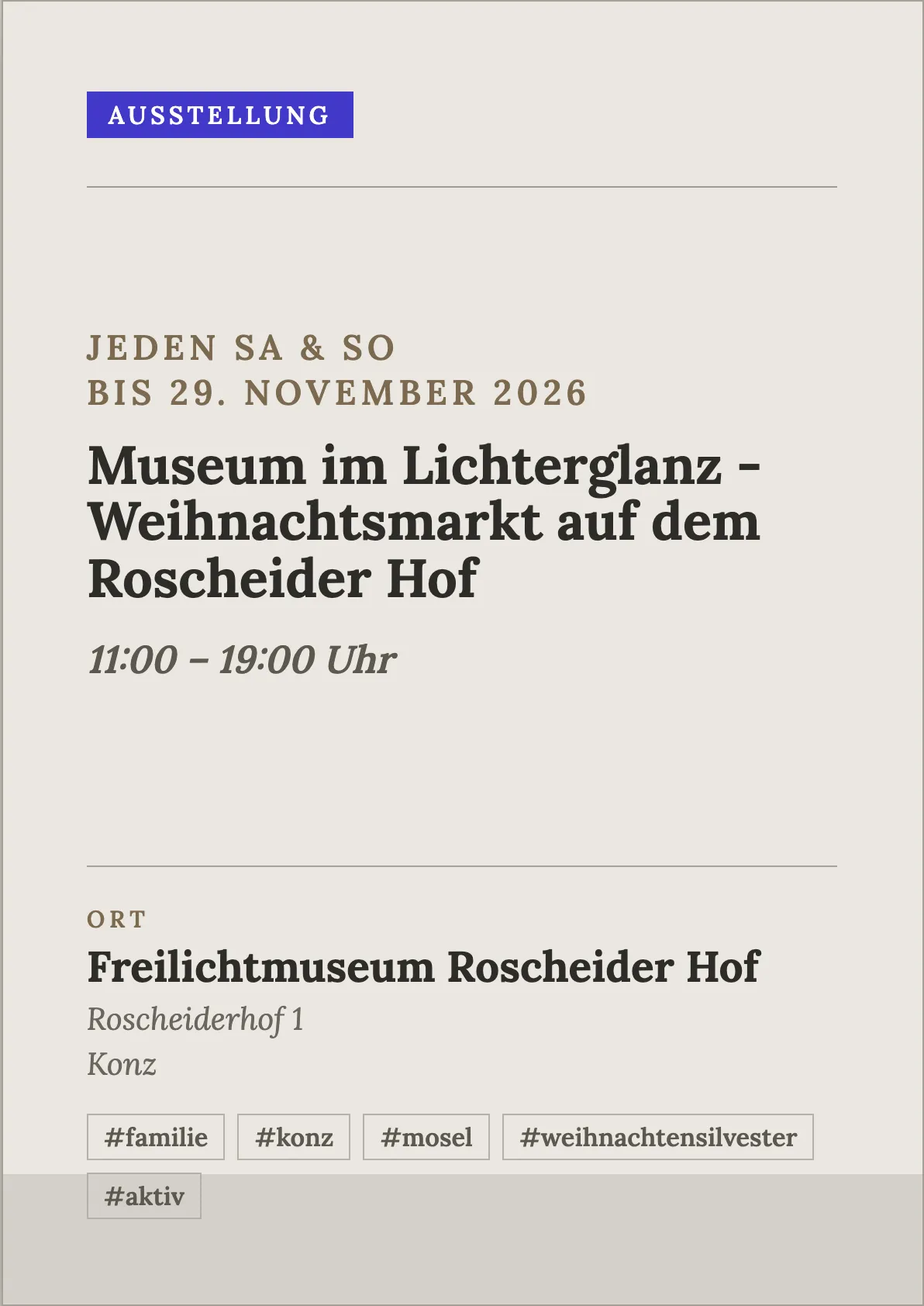 Veranstaltungsflyer
