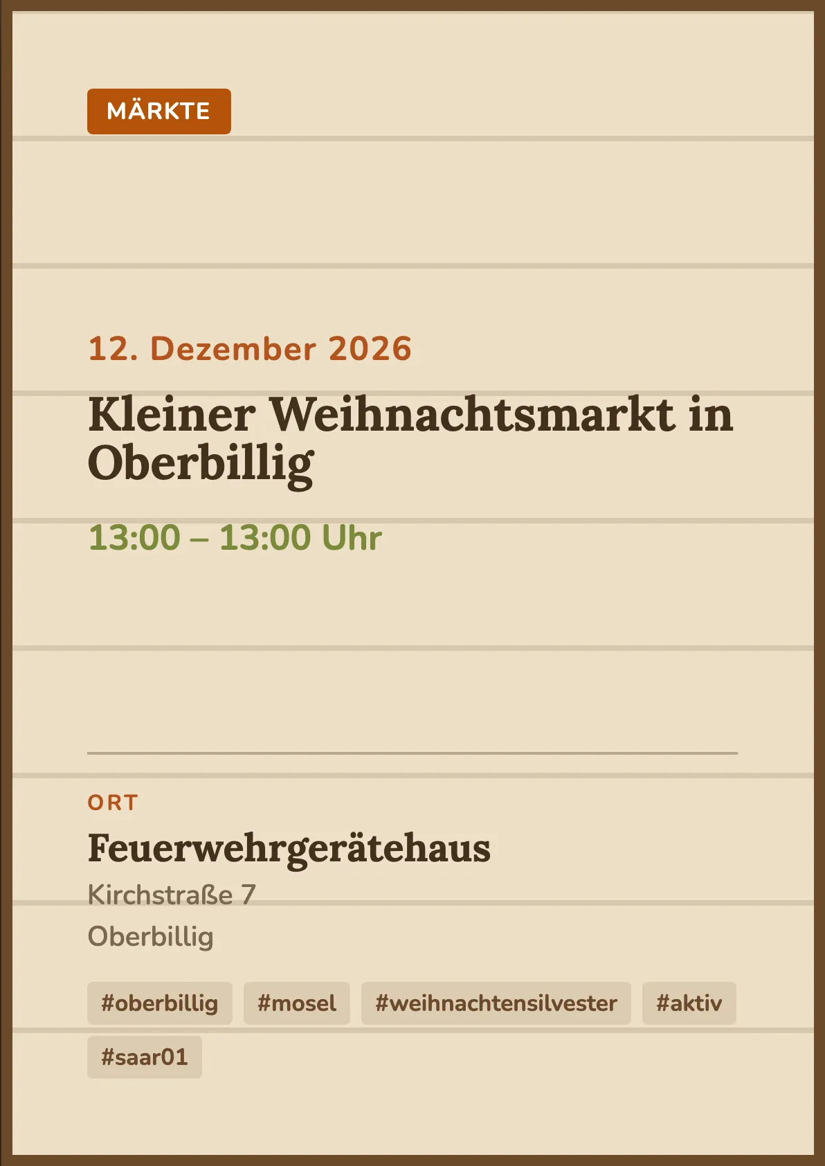 Veranstaltungsflyer