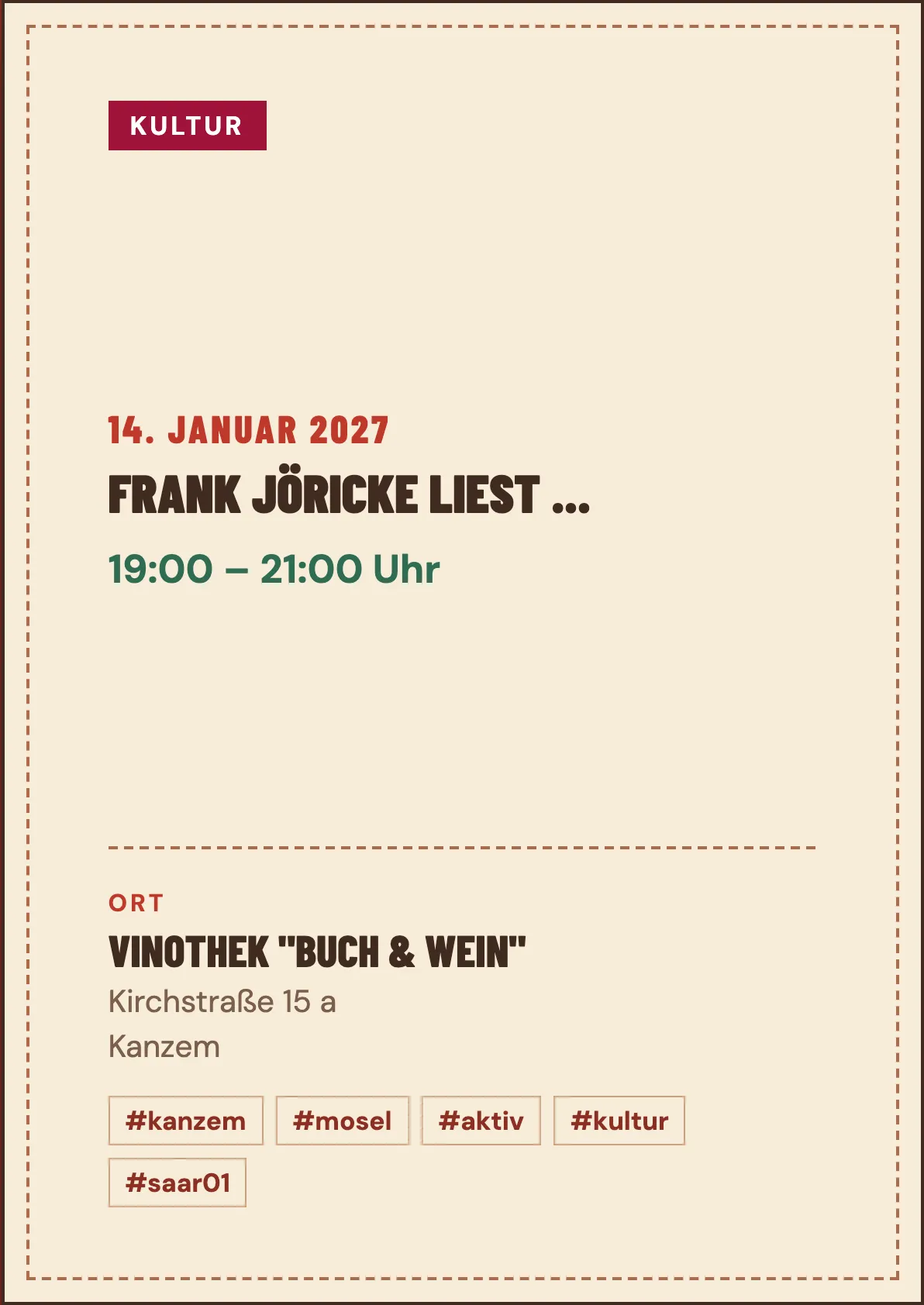 Veranstaltungsflyer