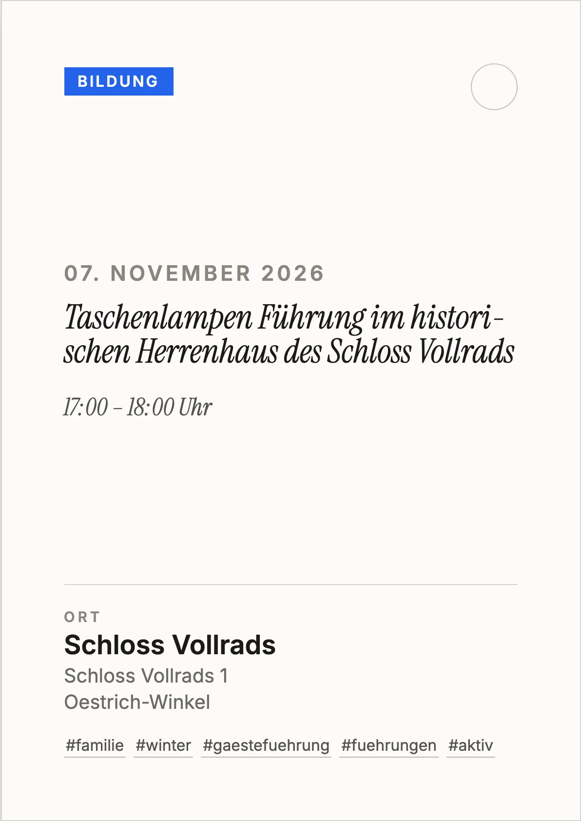 Veranstaltungsflyer