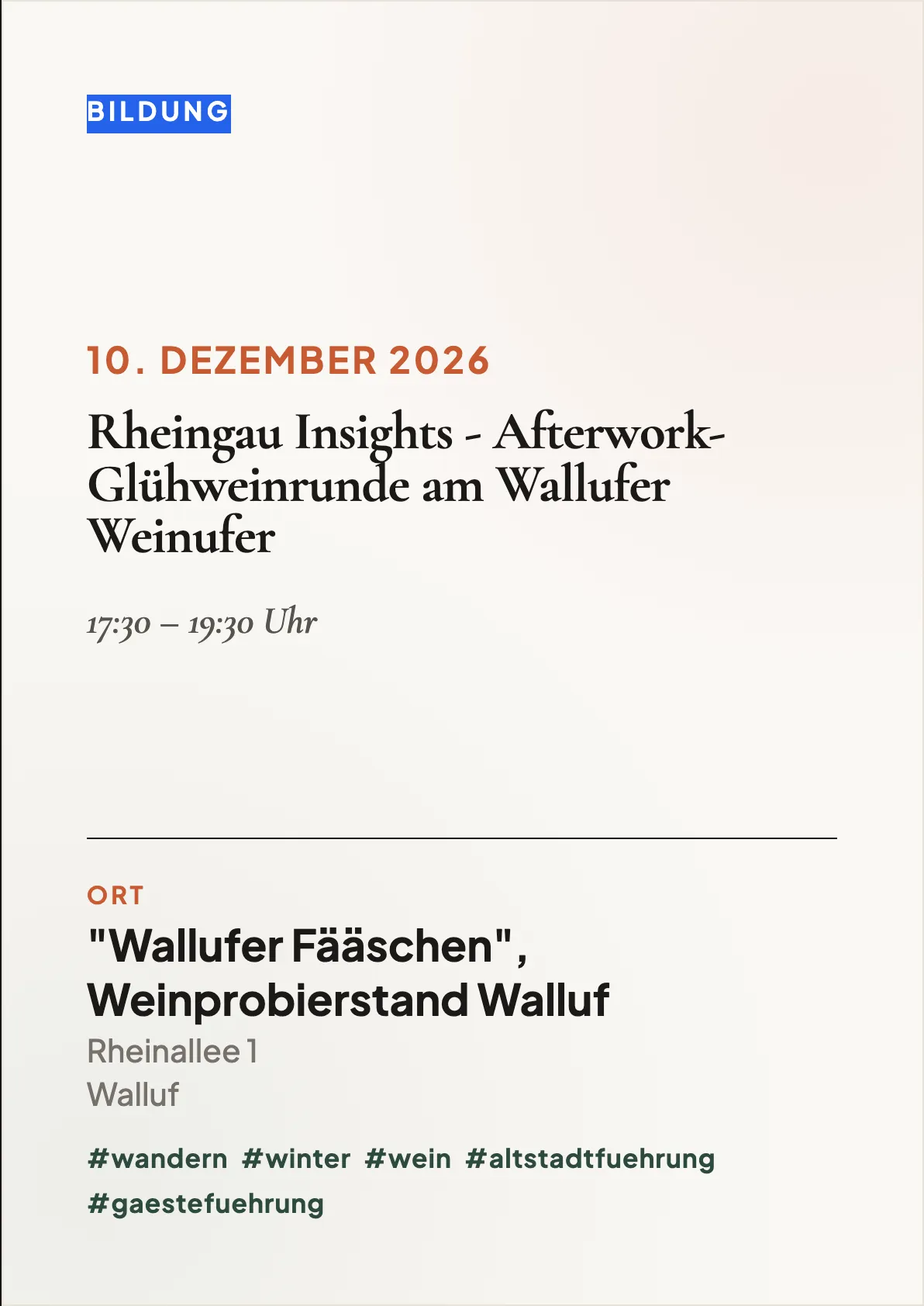 Veranstaltungsflyer