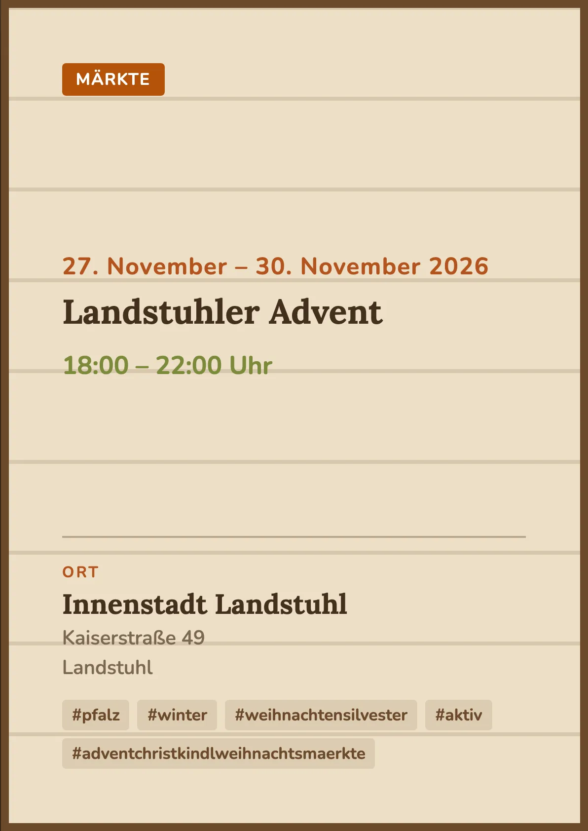 Veranstaltungsflyer