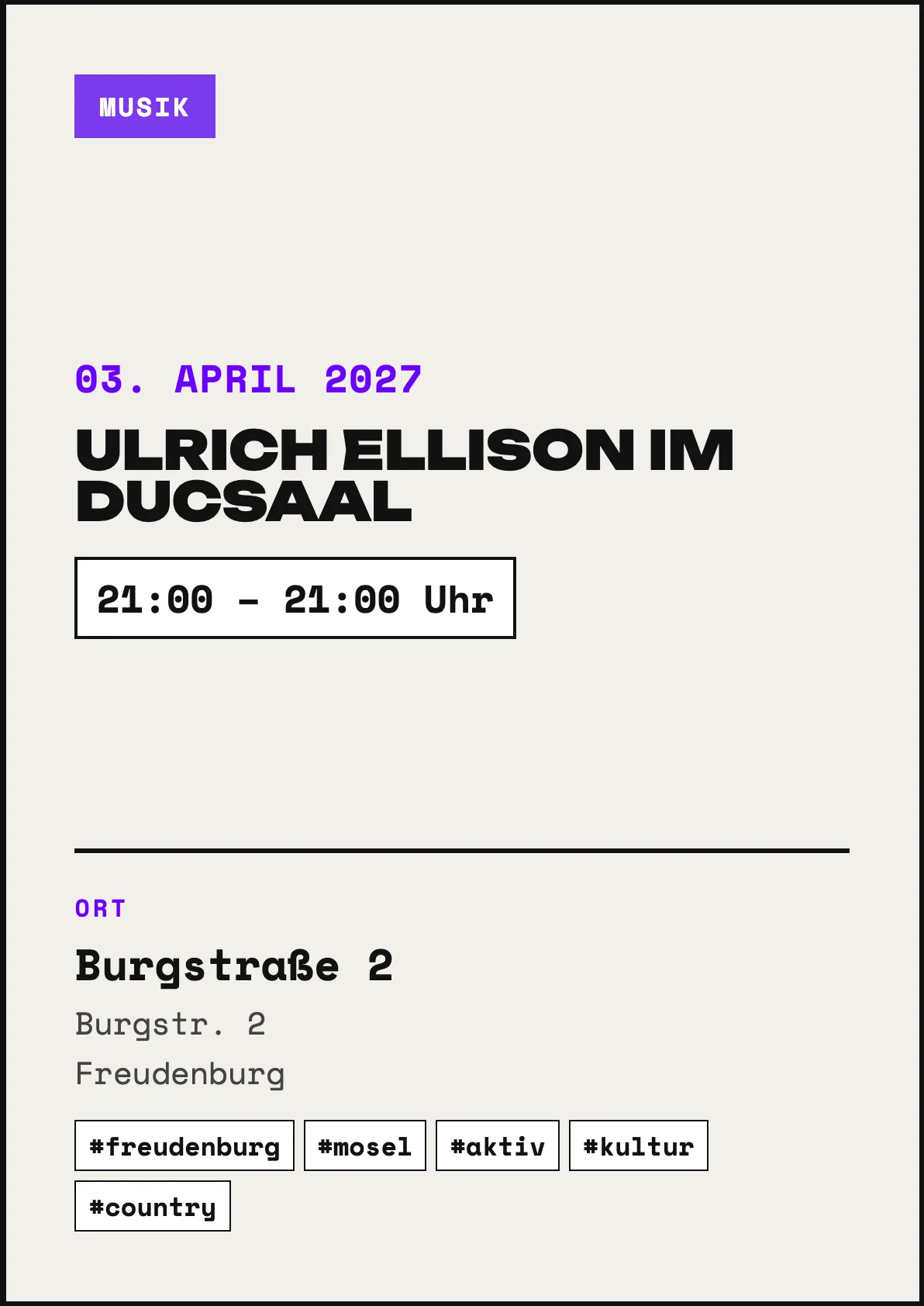 Veranstaltungsflyer