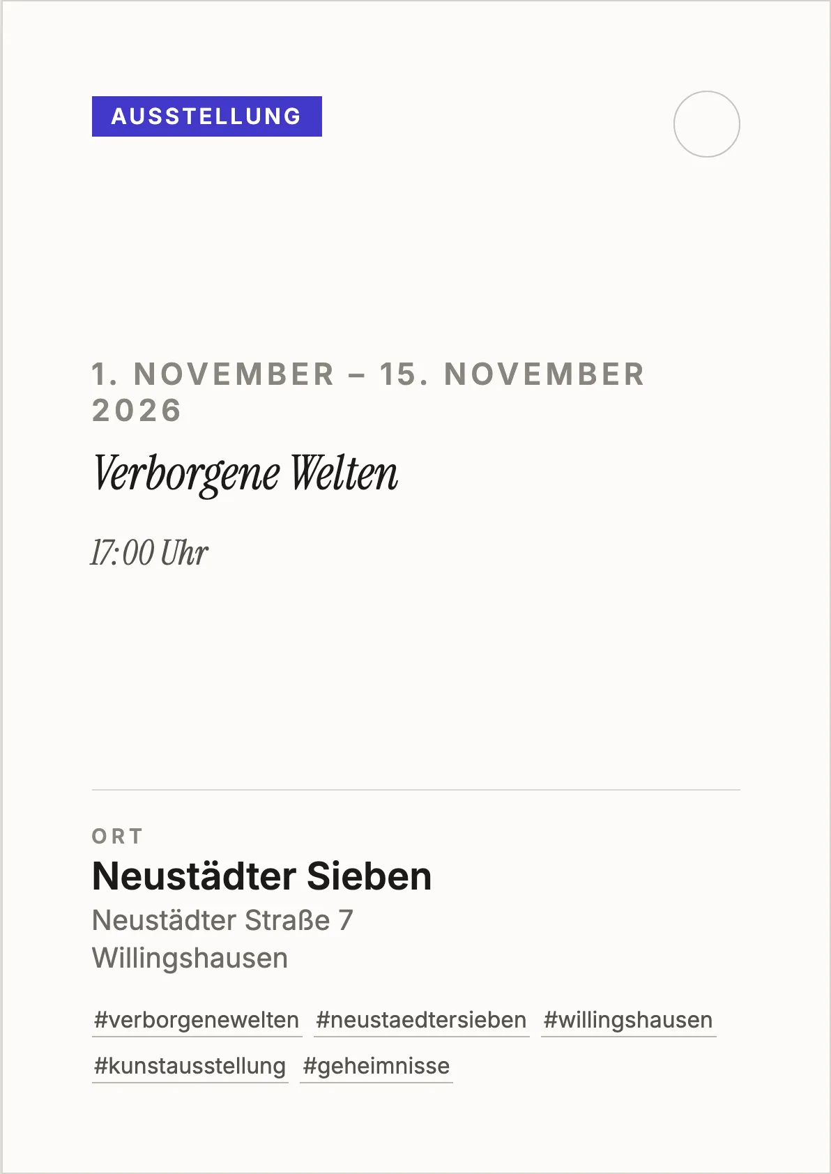 Veranstaltungsflyer