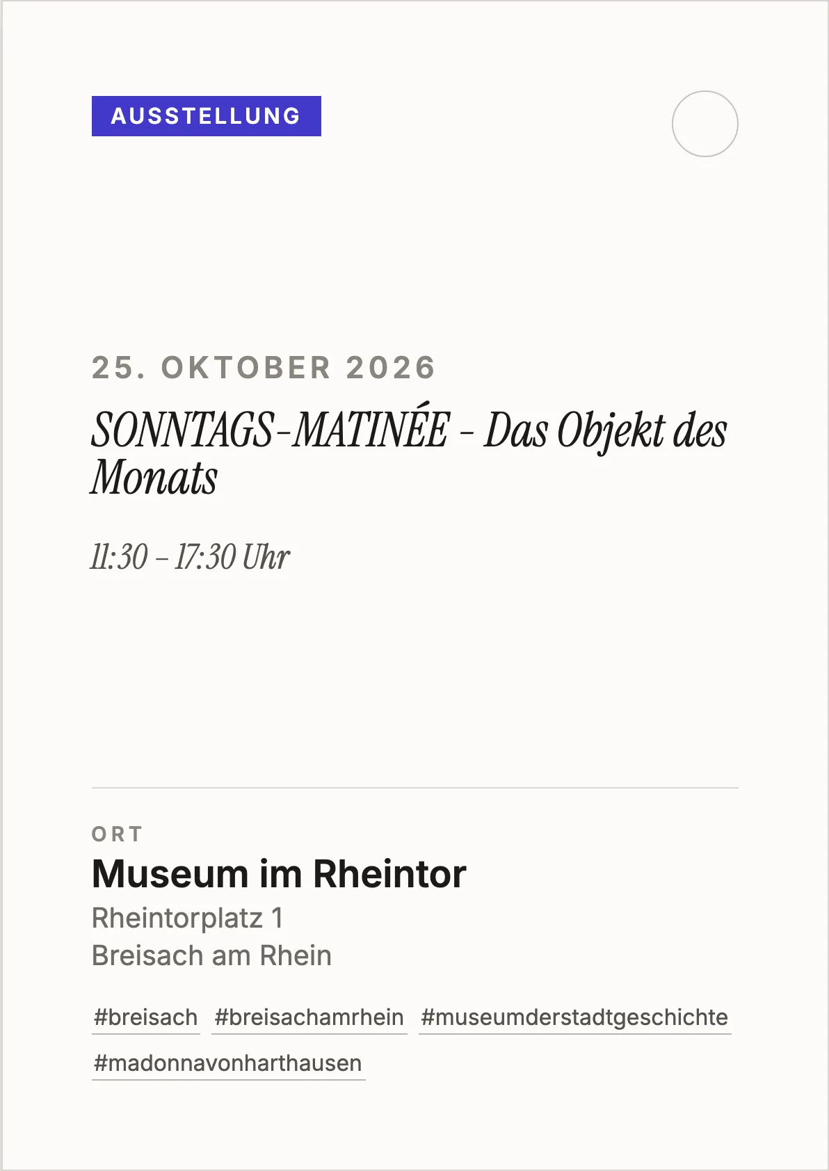 Veranstaltungsflyer