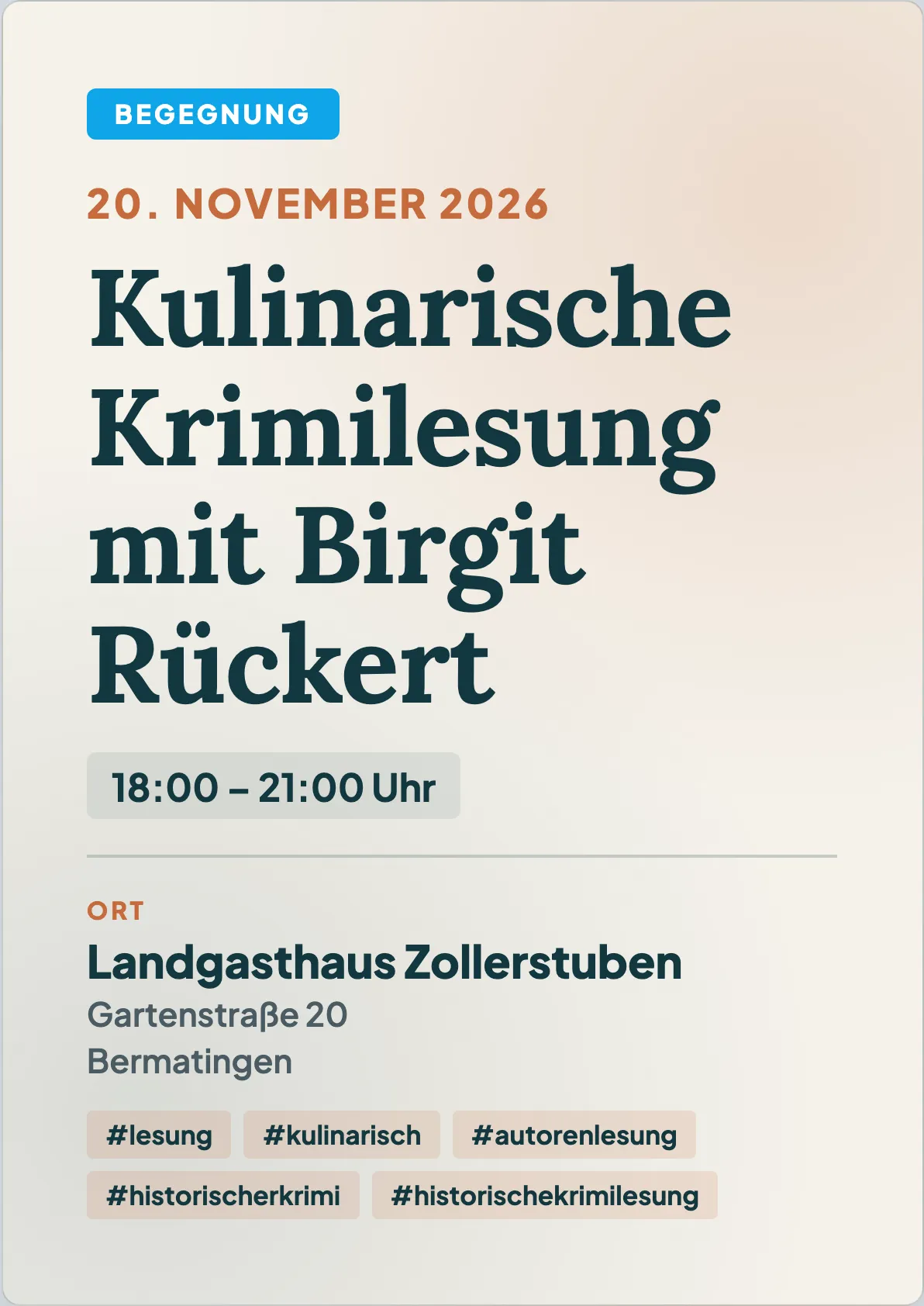 Veranstaltungsflyer