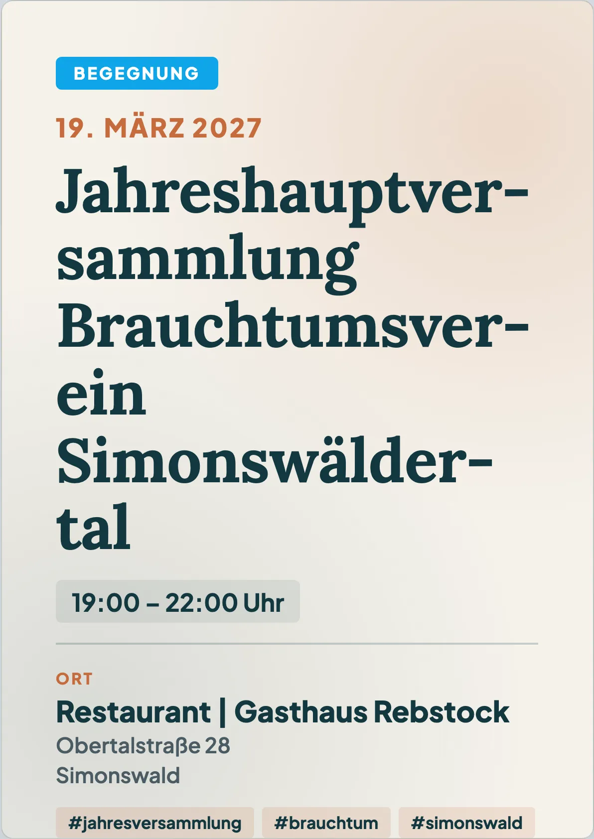 Veranstaltungsflyer