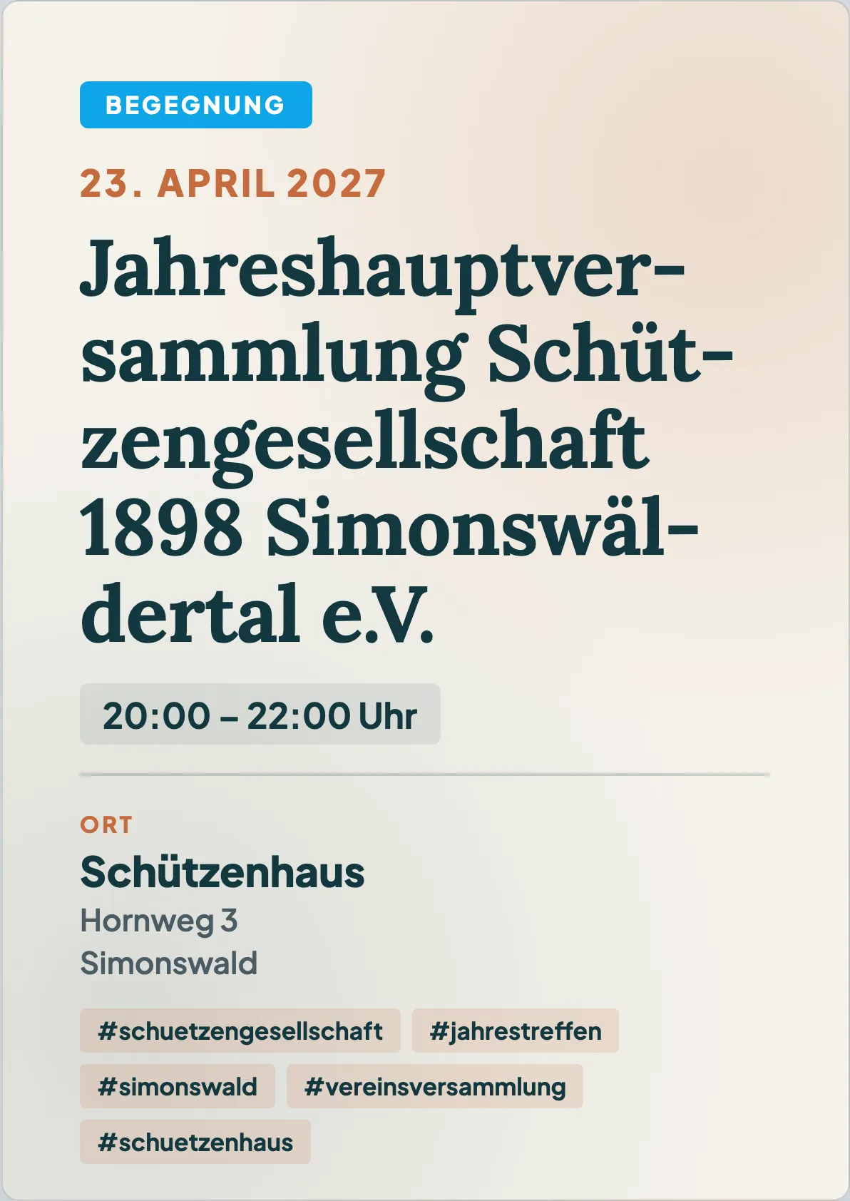 Veranstaltungsflyer