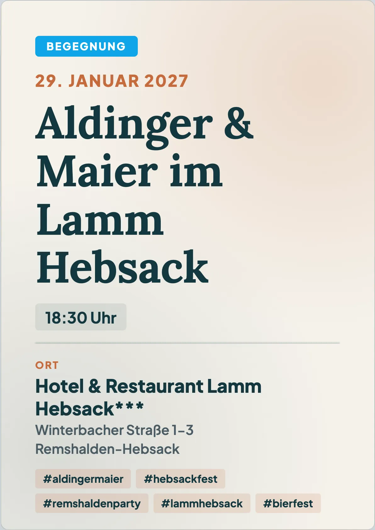 Veranstaltungsflyer