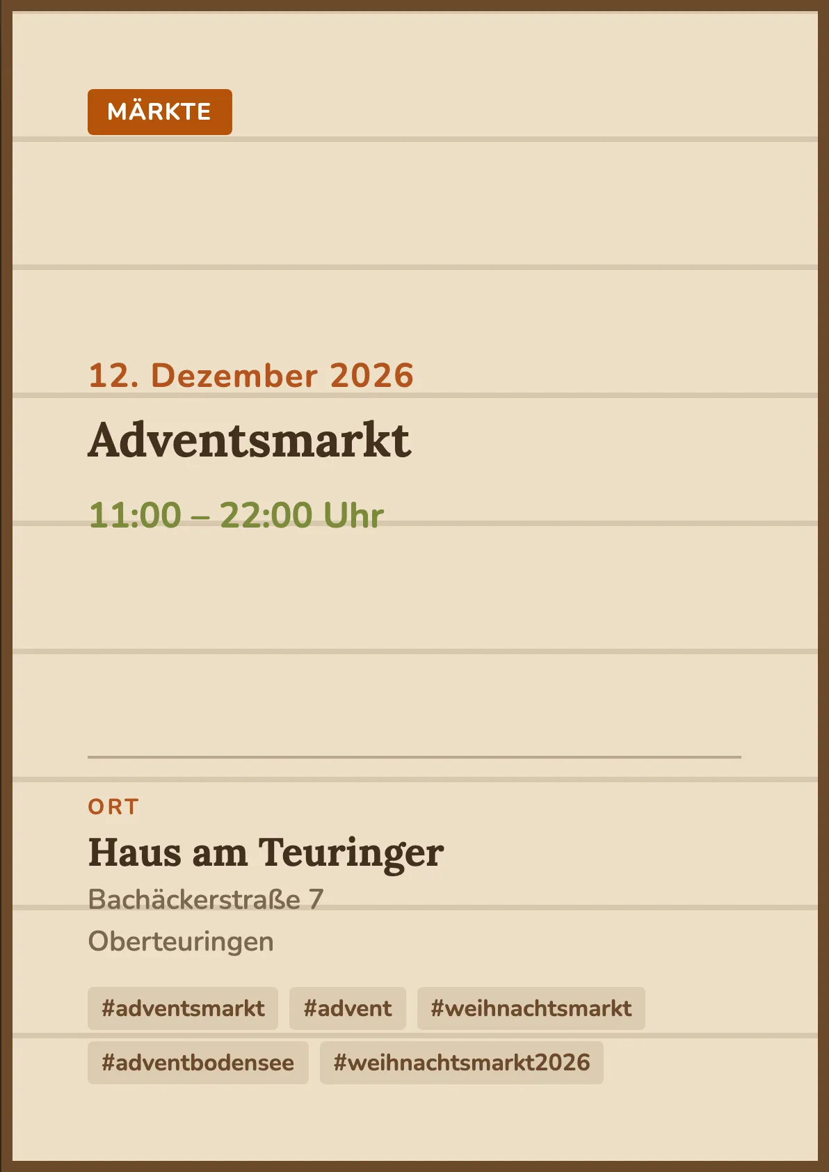 Veranstaltungsflyer