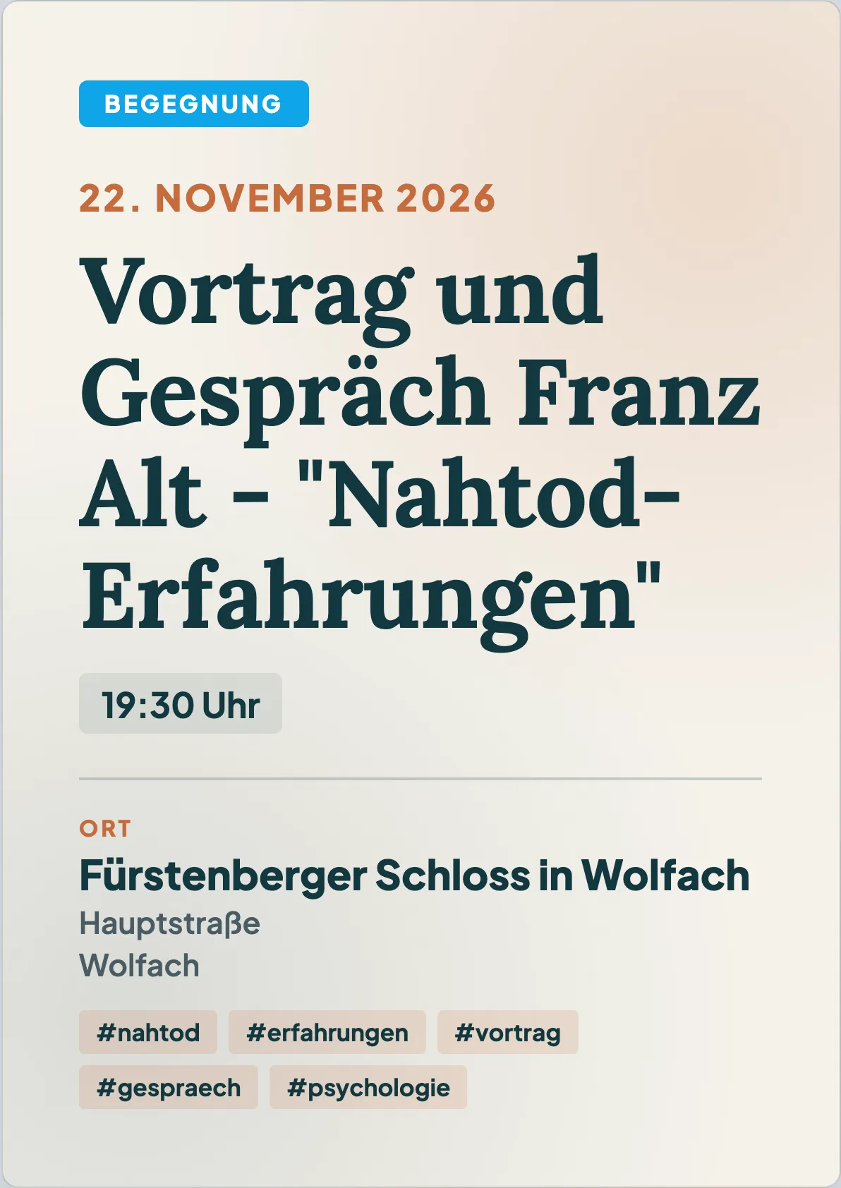 Veranstaltungsflyer